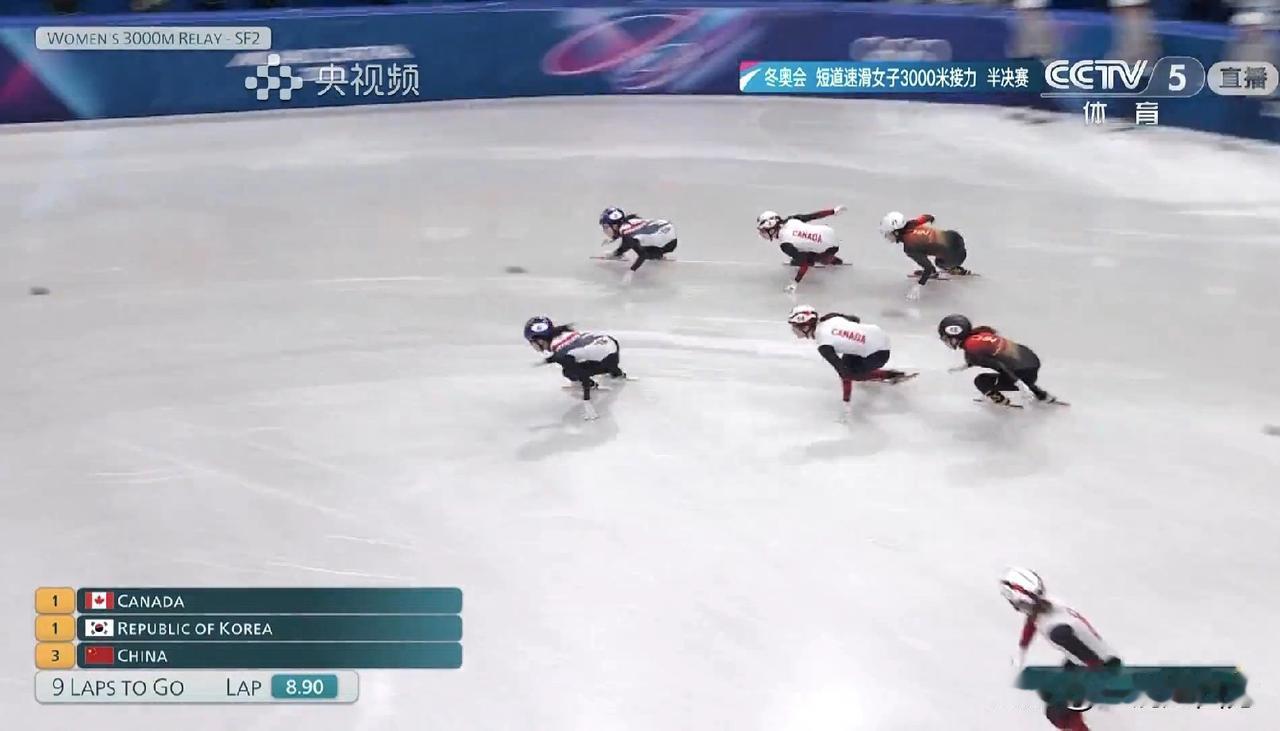 刚刚结束的米兰冬奥会短道速滑女子3000米接力半决赛，在第二组出战的中国队面对韩