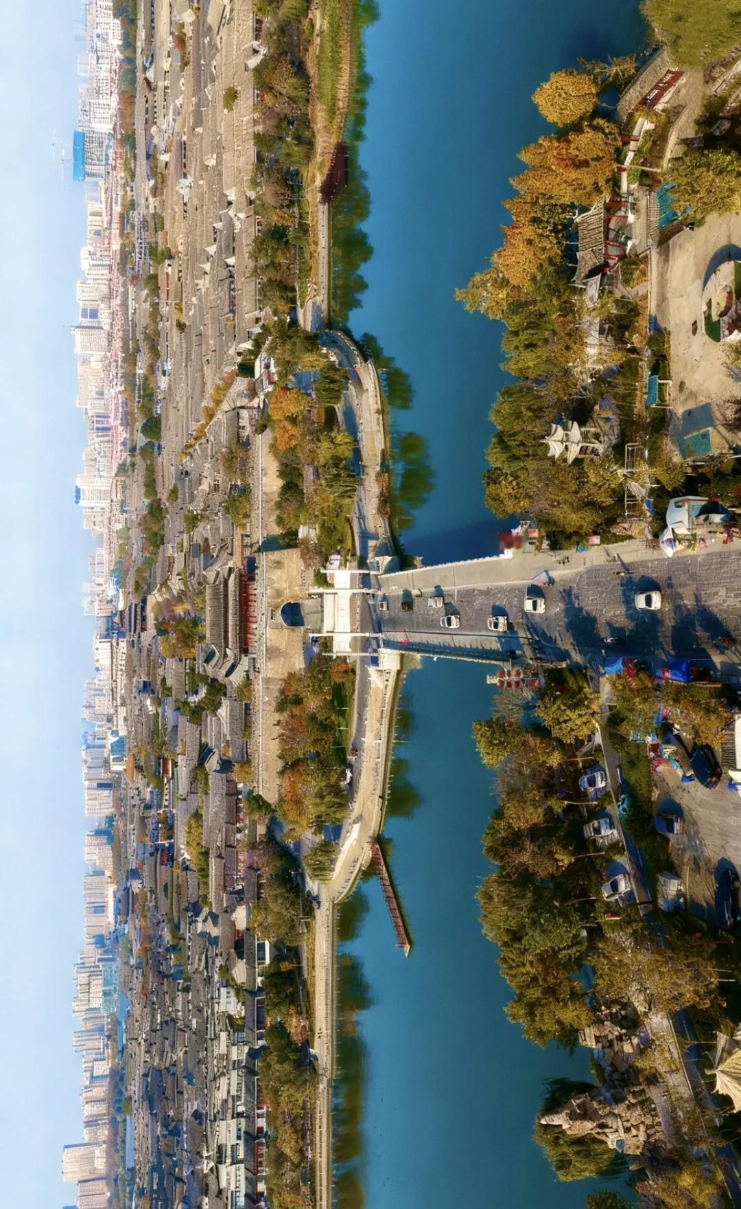 要不是跟着《航拍中国》我也想不到这是山东‼️世界水城看威尼斯，中国水城看聊城