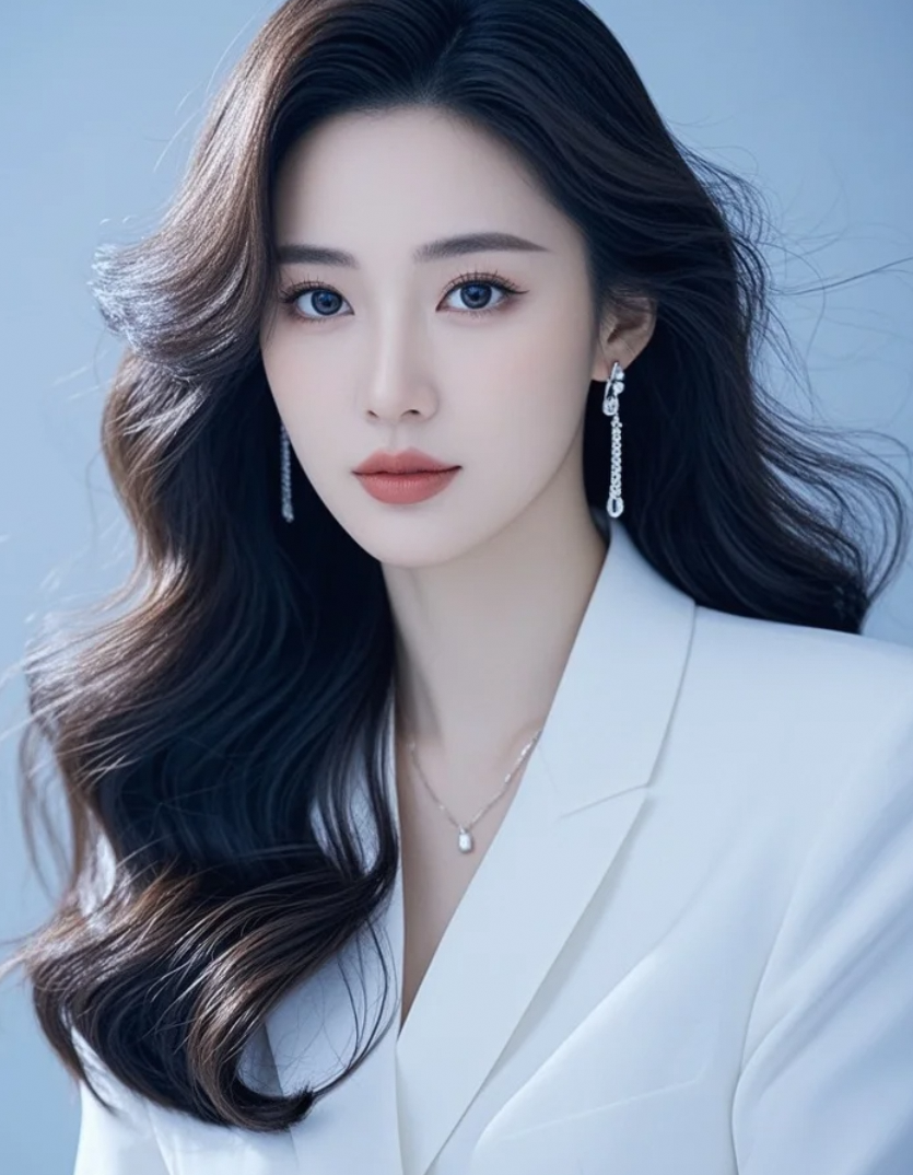 五官精致如雕刻，眼神却温婉如水，这种反差太迷人了