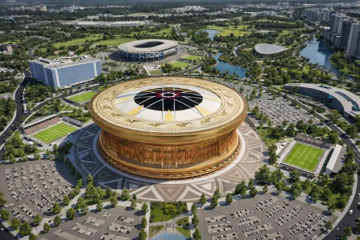 越南雄王体育场（原名铜鼓体育场）正在建设中，容量超13万人。雄王是越南民族传说中