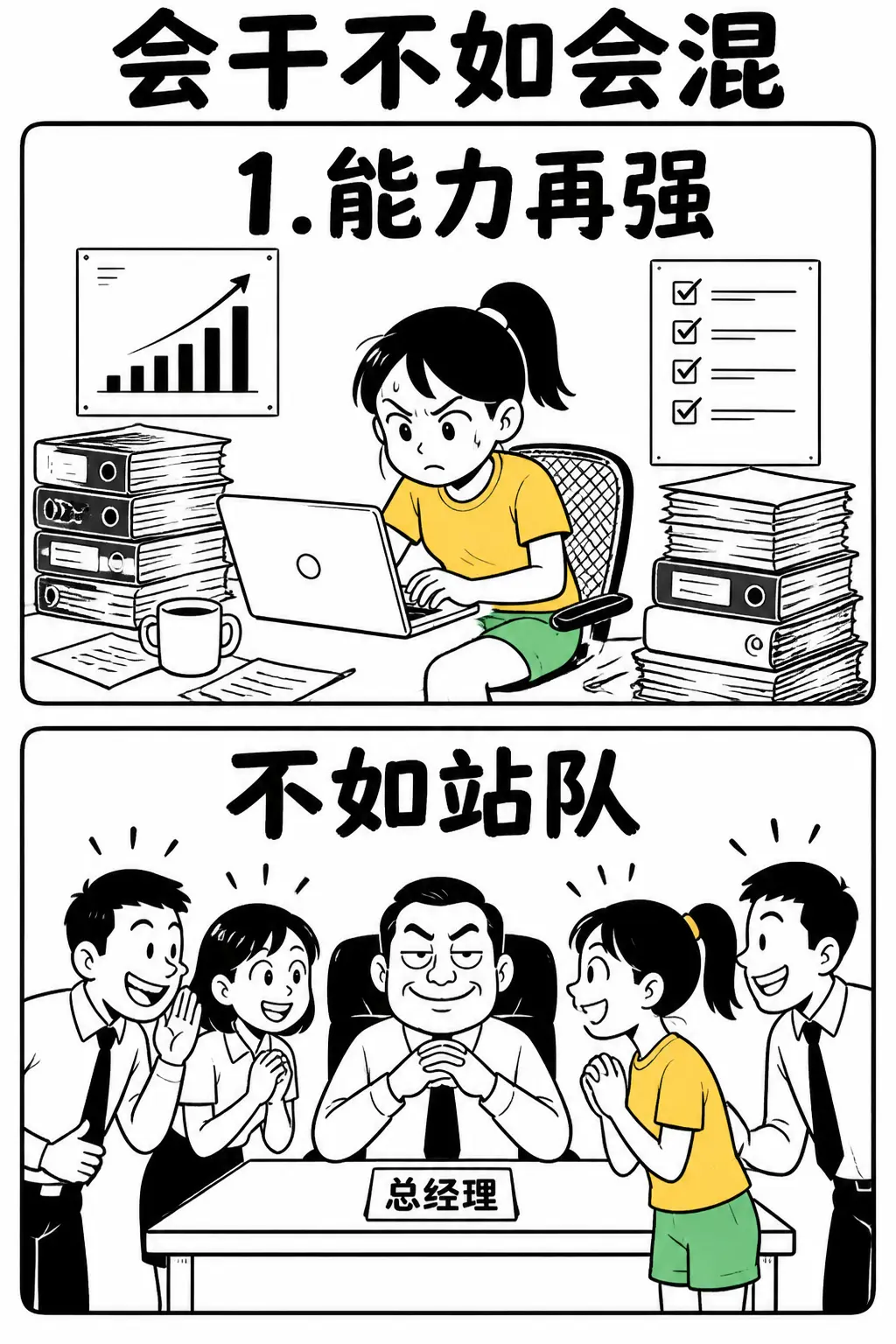 会干不如会混？这8张漫画扎心了