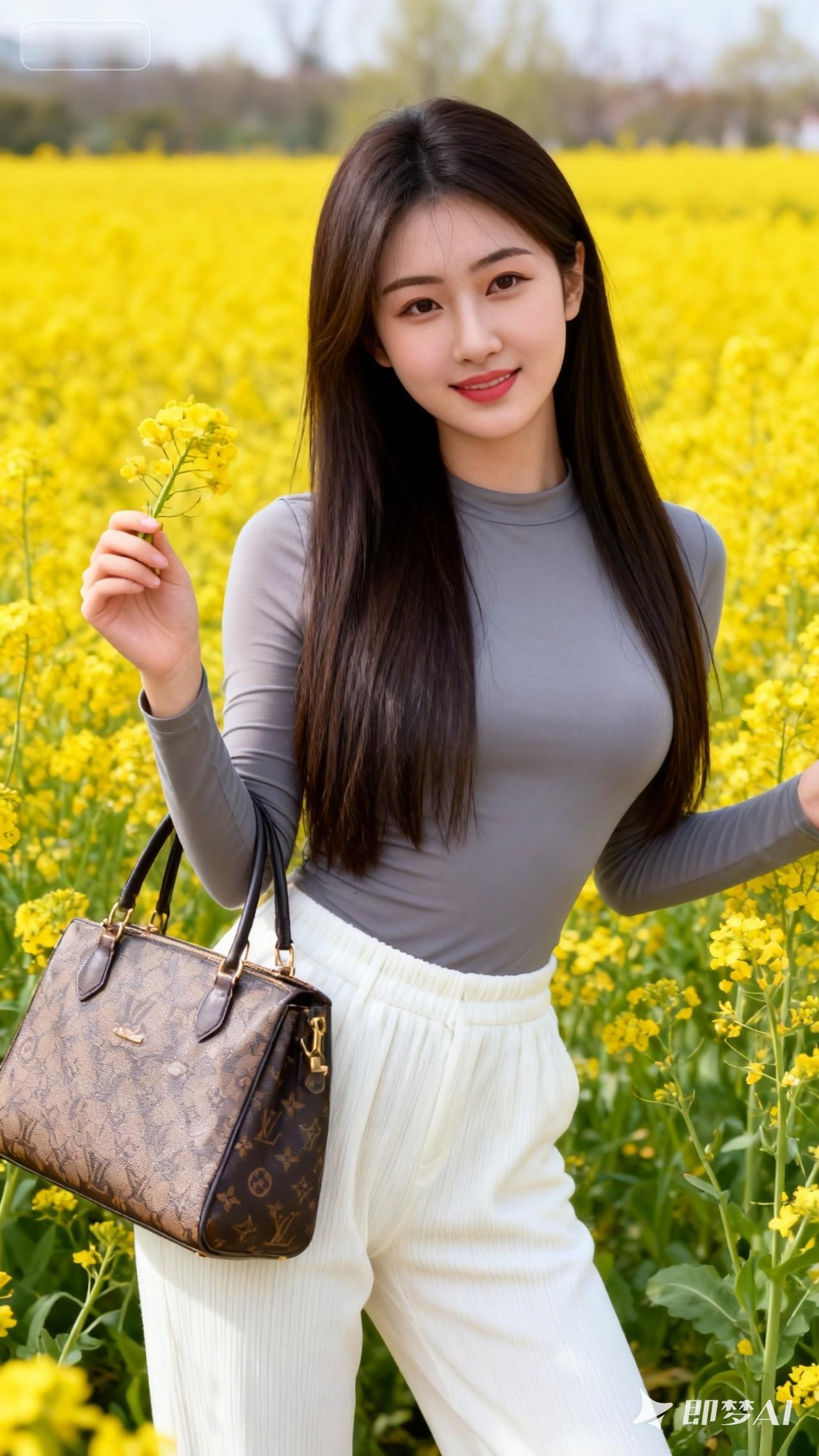 花间美人笑，春光满眼来。