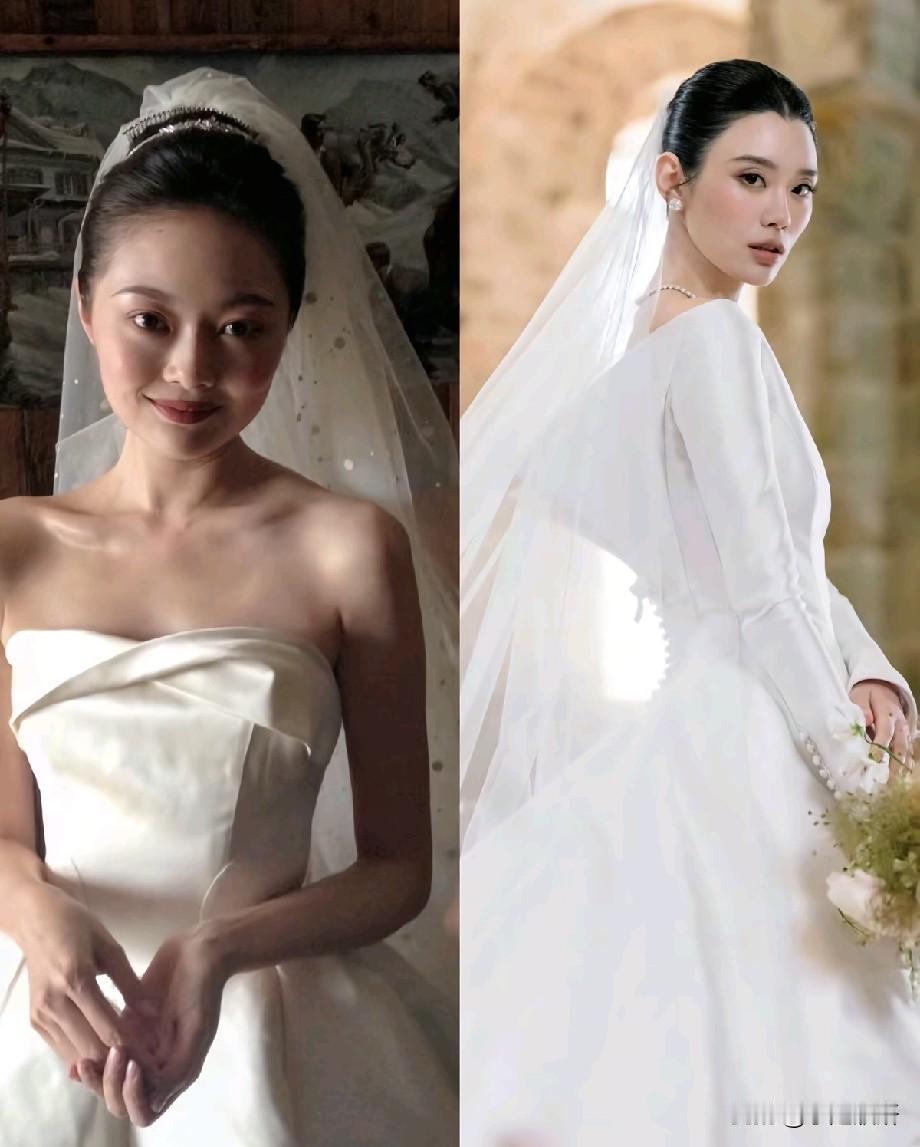 奚梦瑶vs晚晚同框婚纱照，新郎亮相瞬间网友直言：胜负一目了然近期奚梦瑶法国