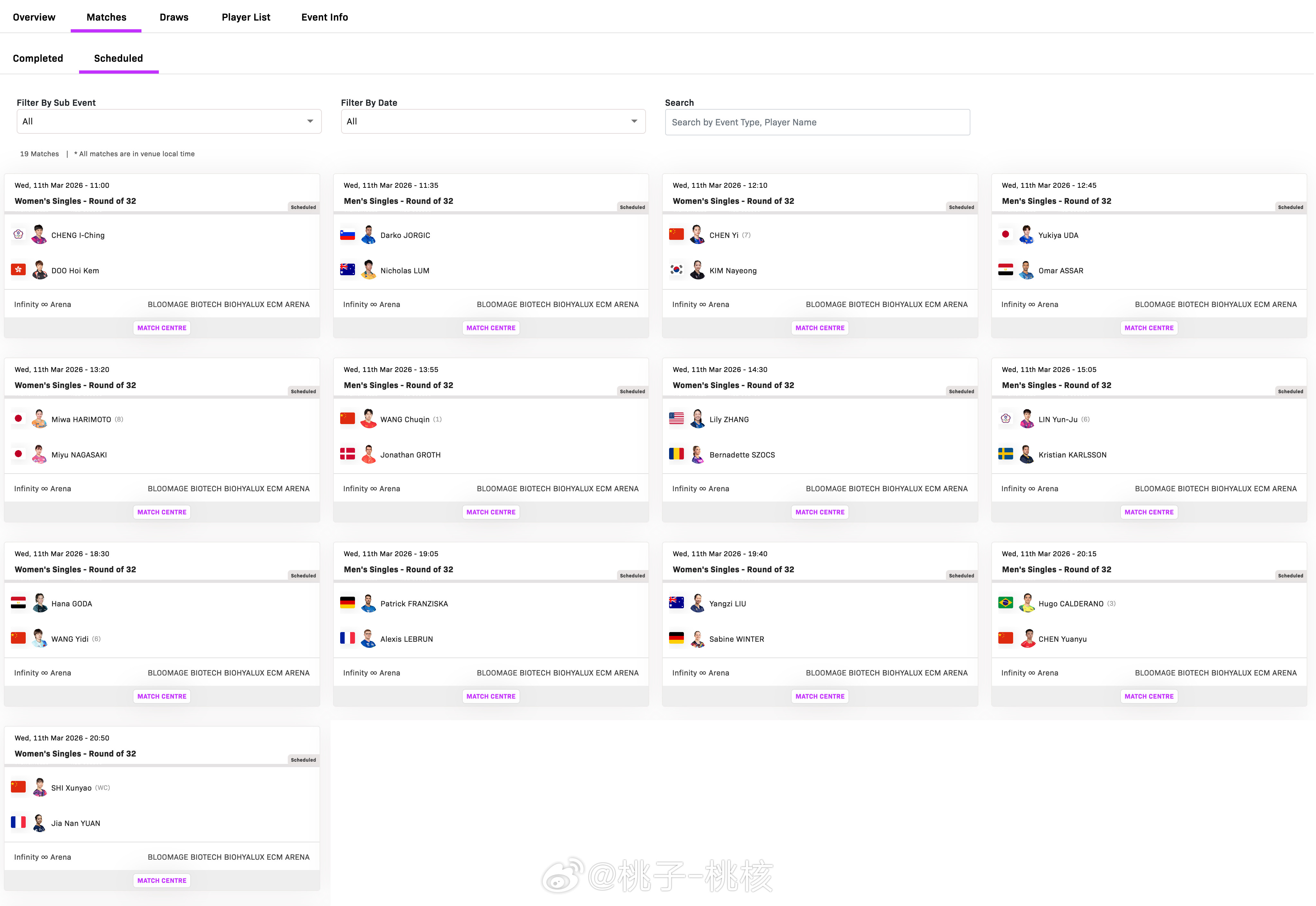 【重庆冠军赛11日赛程】WTT重庆冠军赛2026重庆冠军赛11日继续进行，比赛