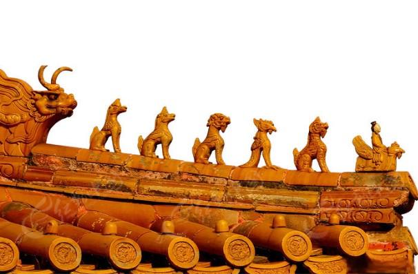 古建筑屋脊上的“十兽”，其实是“骑凤仙人+十个小兽”，可不是随便能摆的！