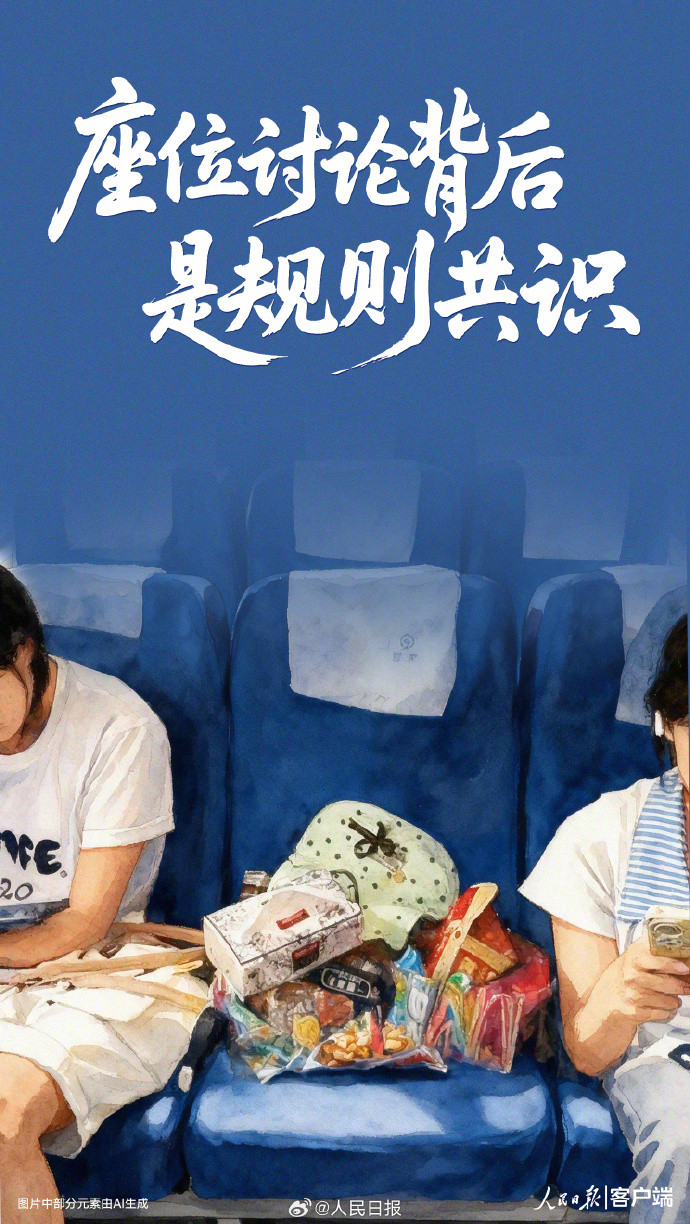 【人民锐评：#座位讨论背后是规则共识#】#买票占座放零食这座得让吗#？近日，两位