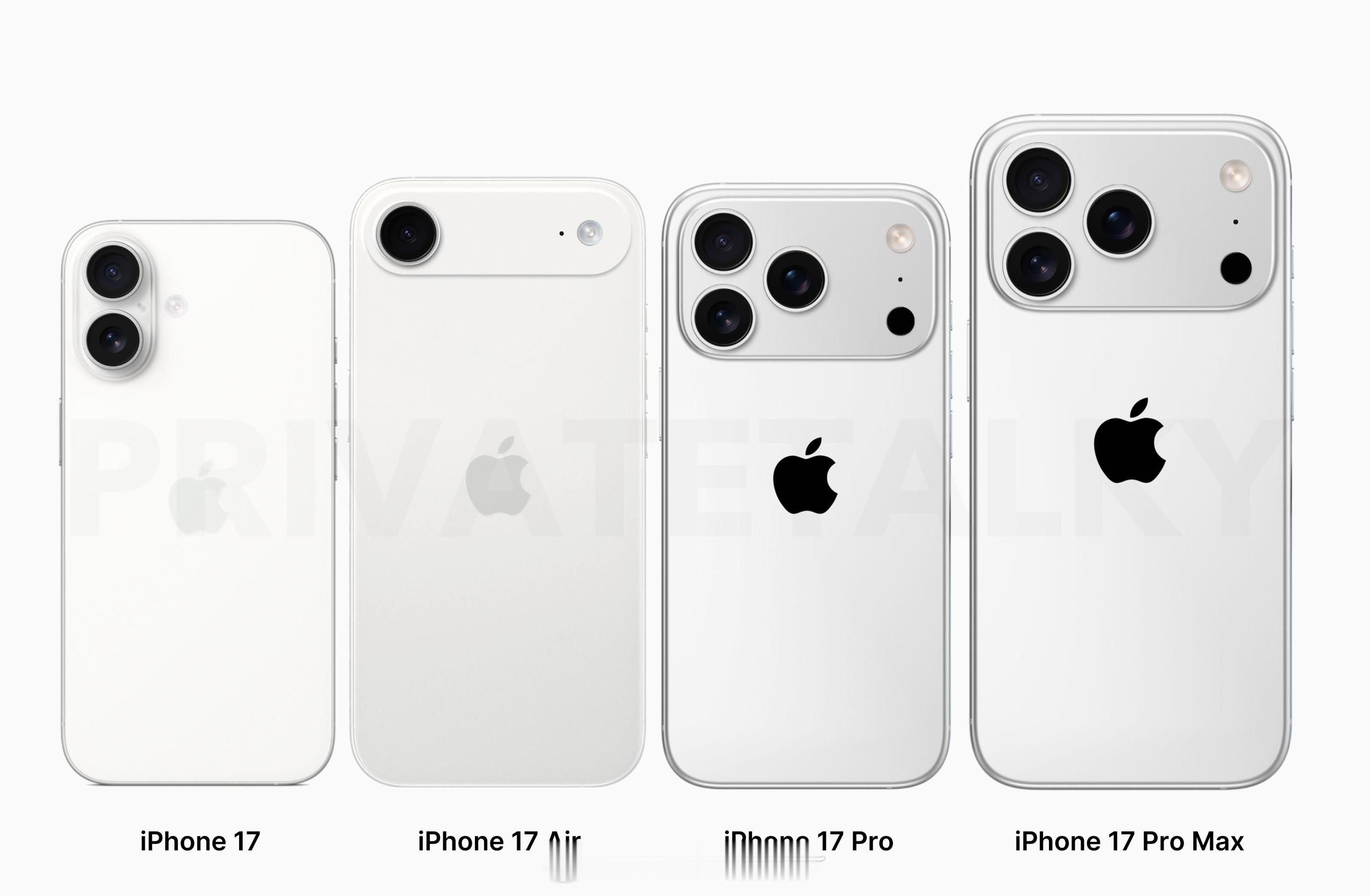 iPhone17系列全家福，大家觉得哪个最好看？​​​