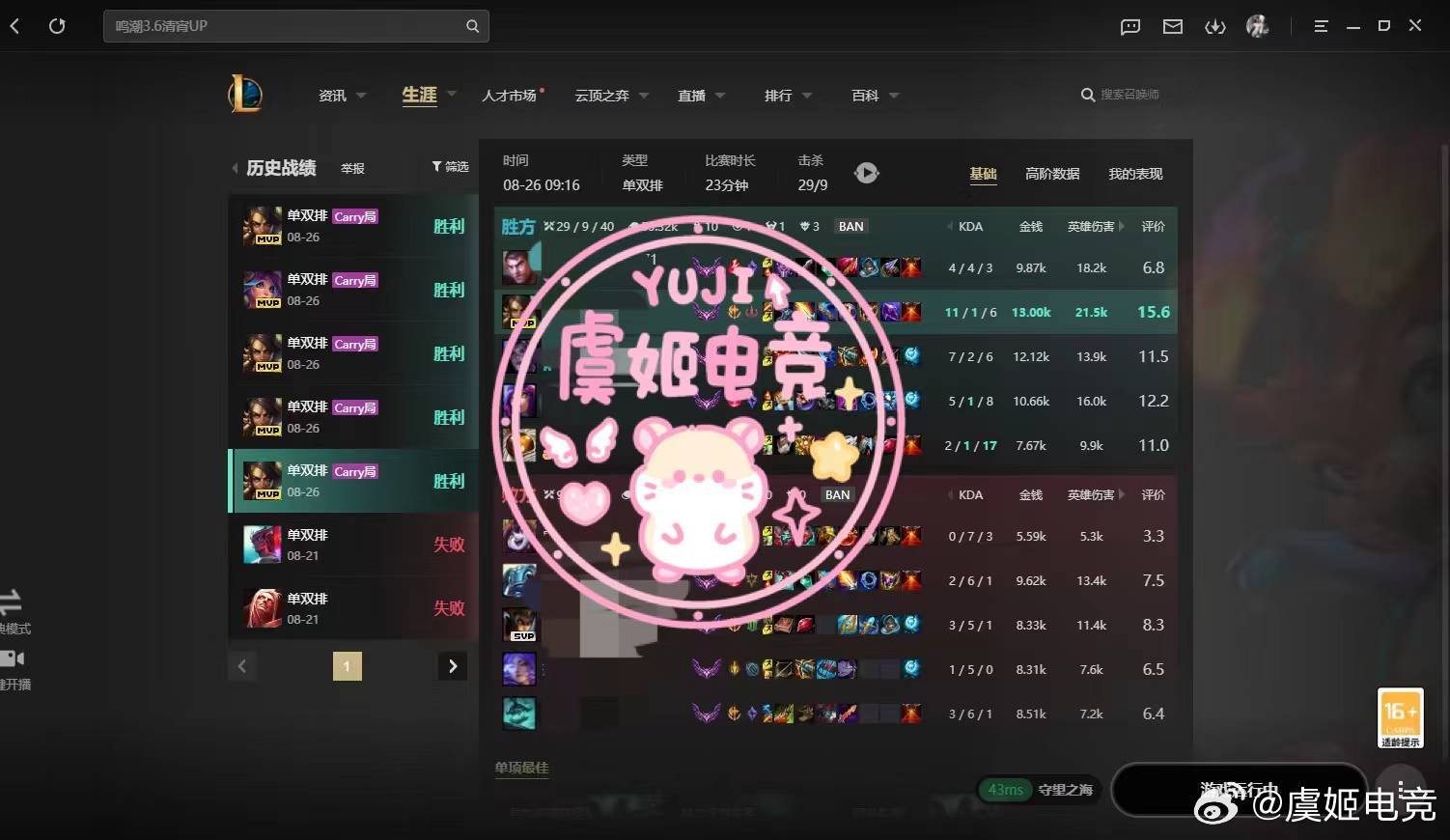 新秀打野小豪大师一把不输​​​