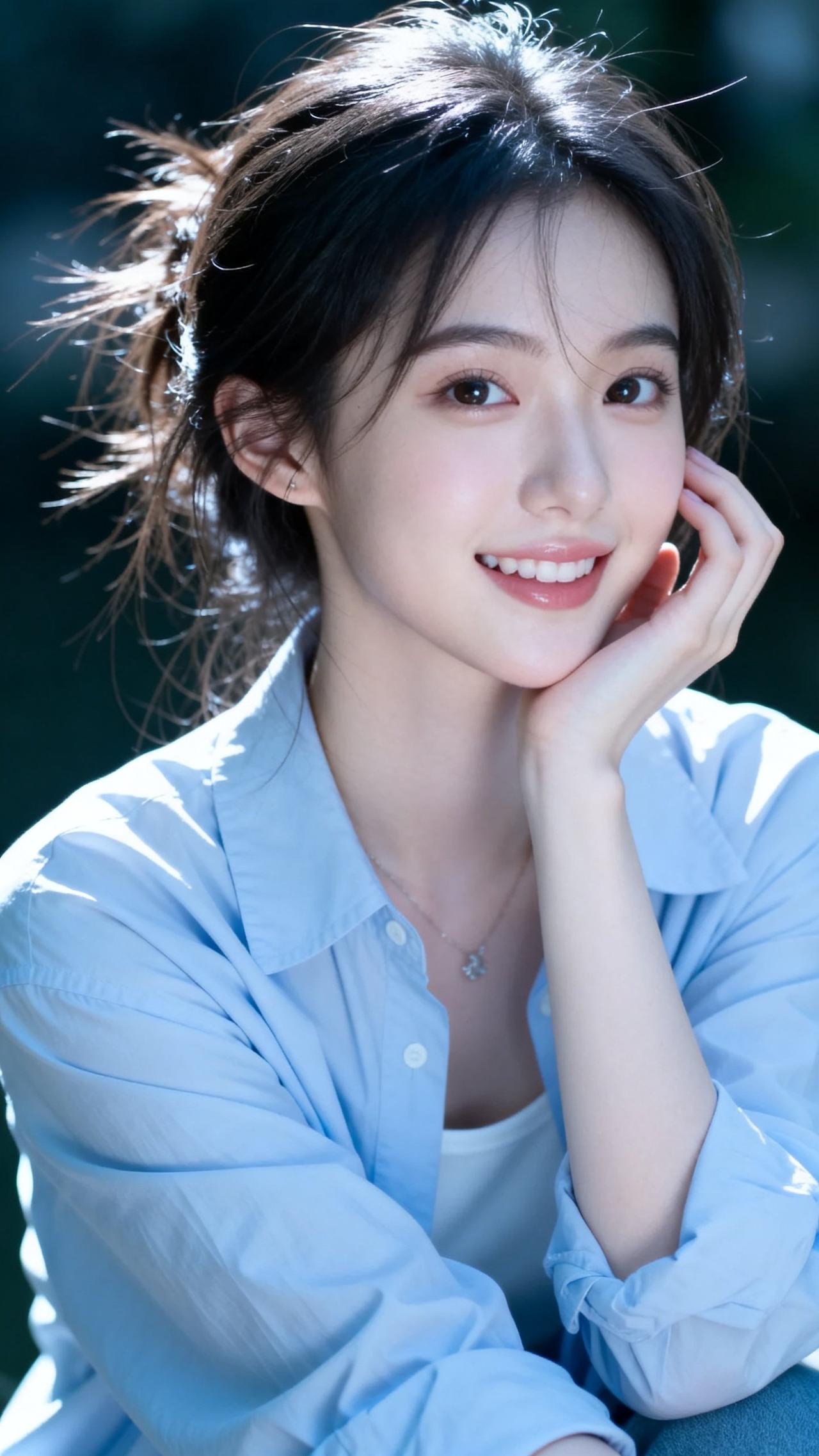 阳光下的微笑，温柔如春风有气质的女人给人什么感觉仙气古风美女温柔系女性魅力