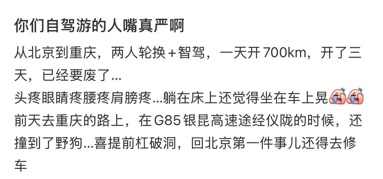 你们自驾游的人嘴真严你们自驾游的人嘴真严生活趣事狂想曲​​​