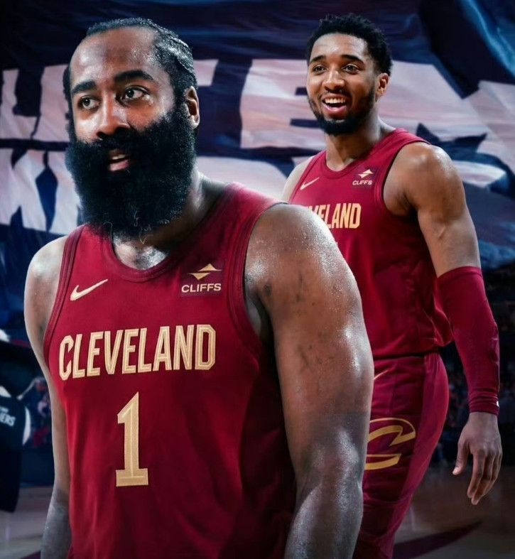 换来哈登后，骑士队后卫最新轮换出炉：1、哈登——首发控球后卫，36岁，身高1