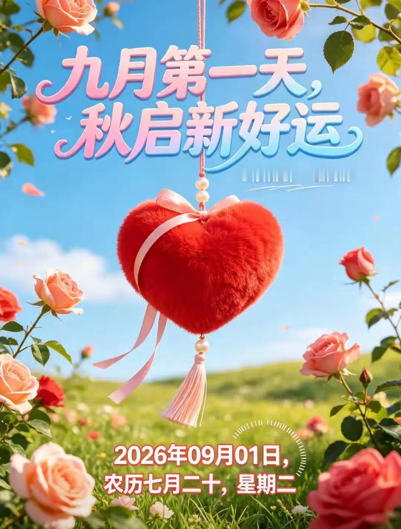 2026./9月1日，周二早安，清秋呈祥，时和静好🍁🌅九月首