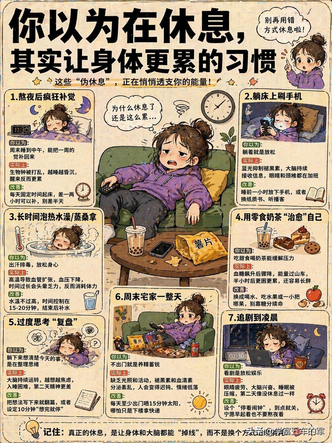 这些“伪休息”习惯，正在悄悄透支你的能量很多时候我们觉得“休息了”，其实只是