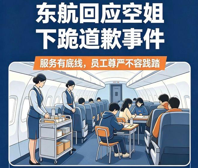 正义不会迟到：空姐下跪道歉事件，东航出手做了三件事备受舆论关注的空姐下