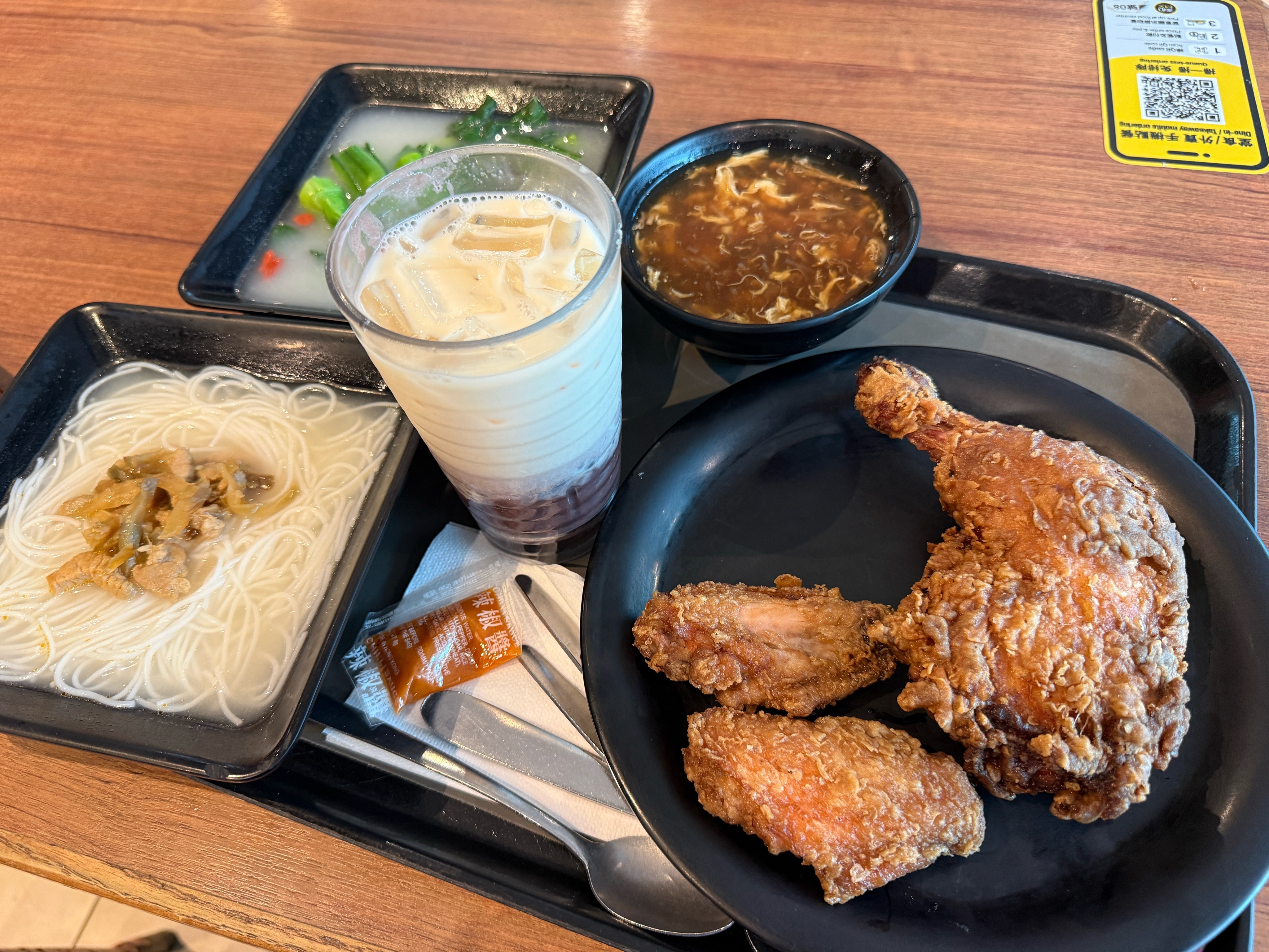 酒店吃不起，出来吃快餐，81港币，还行吧？