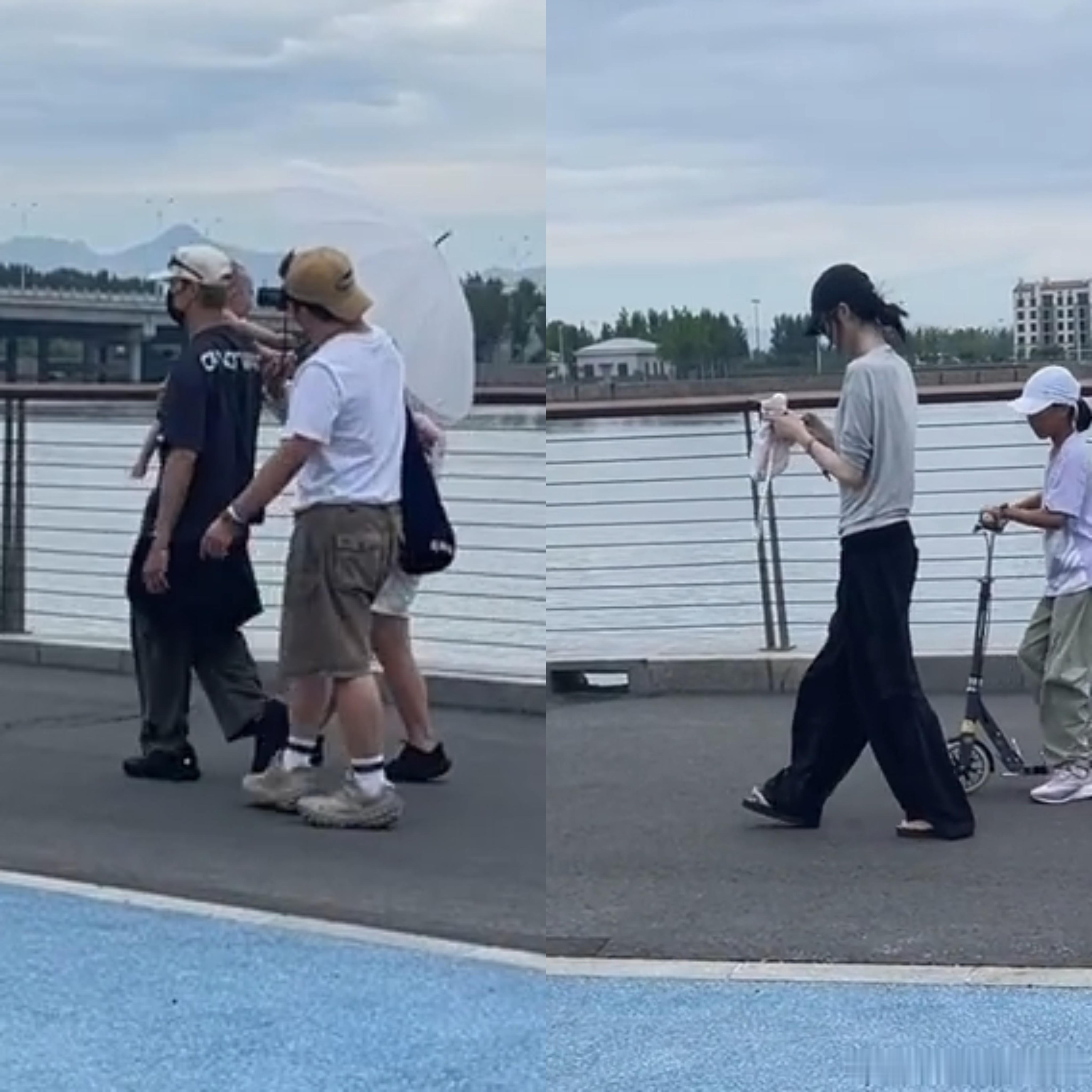 陈伟霆何穗带儿子出游陈伟霆单手抱娃陈伟霆何穗带儿子出游，陈伟霆单手抱娃好帅，何