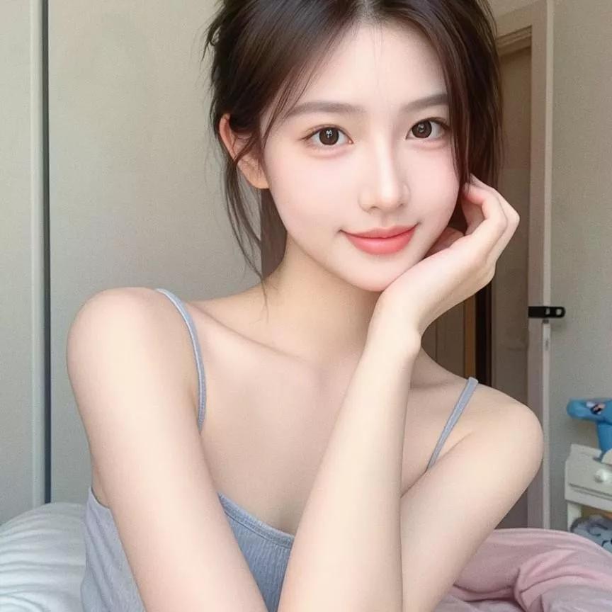 元气少女，温柔的微笑，清新自然。少女感微笑女孩自然清新美少女少女的笑容美少