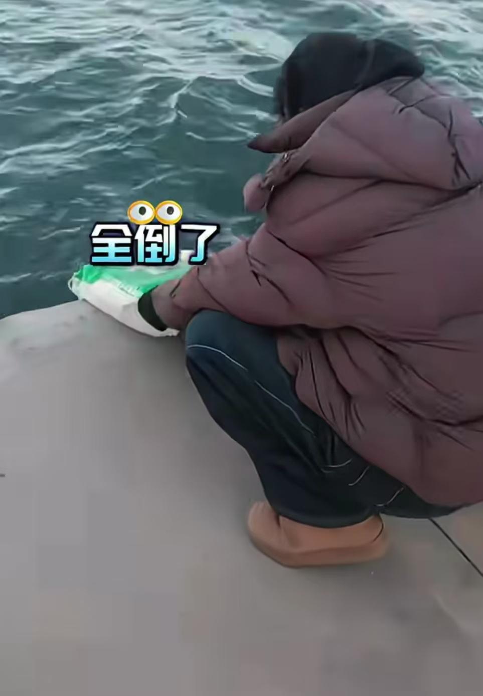 一群大妈每人将一整袋的大米倒入海里“放生”，粮费粮食，难道不是一种罪孽？根据网友