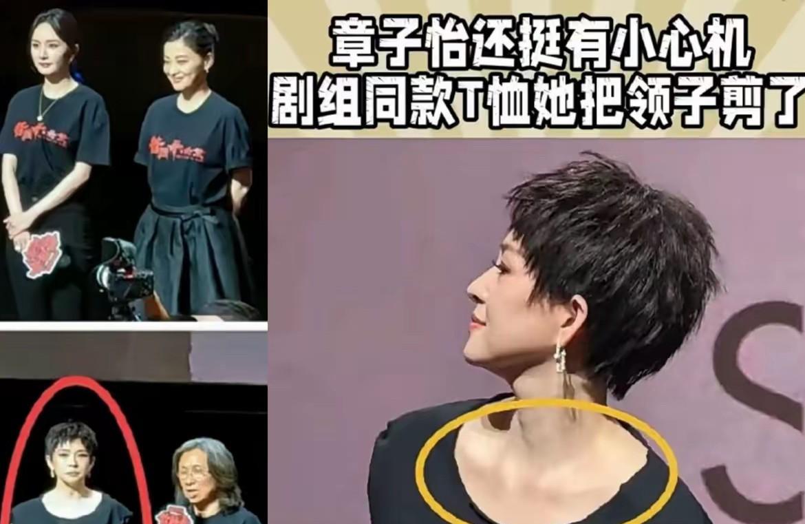 只是剪个领子而已至于这样子上纲上线吗昨天章子怡跟剧组一起路宣就因为把普通剧