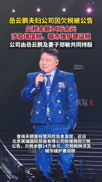 从小听《五环之歌》、综艺里疼老婆的岳云鹏，咋突然和欠税沾边了？潇湘晨报1