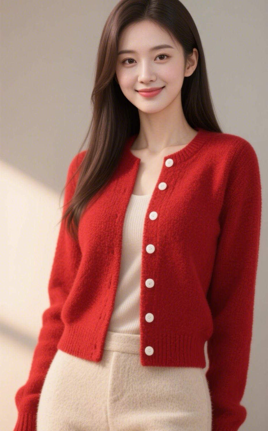 还是喜欢长头发的自己，看起来比较淑女一点…