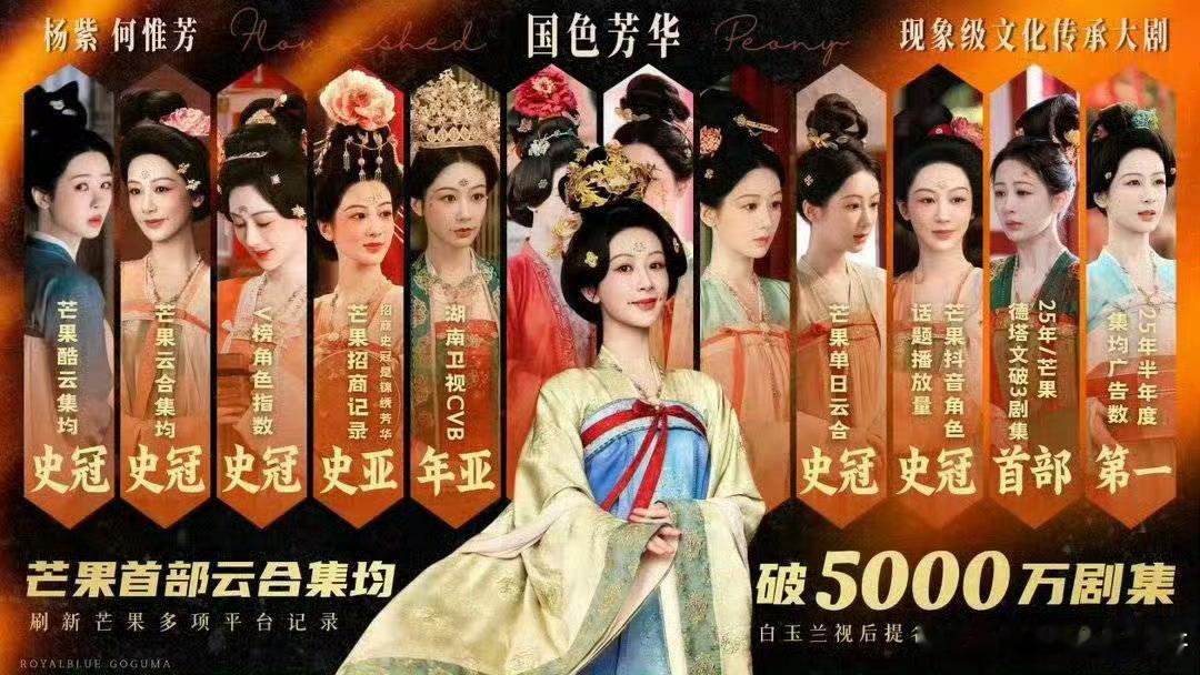 杨紫国色芳华飞天奖优秀电视剧获奖剧里面唯一古装，唯一女本位剧！太亮眼了，