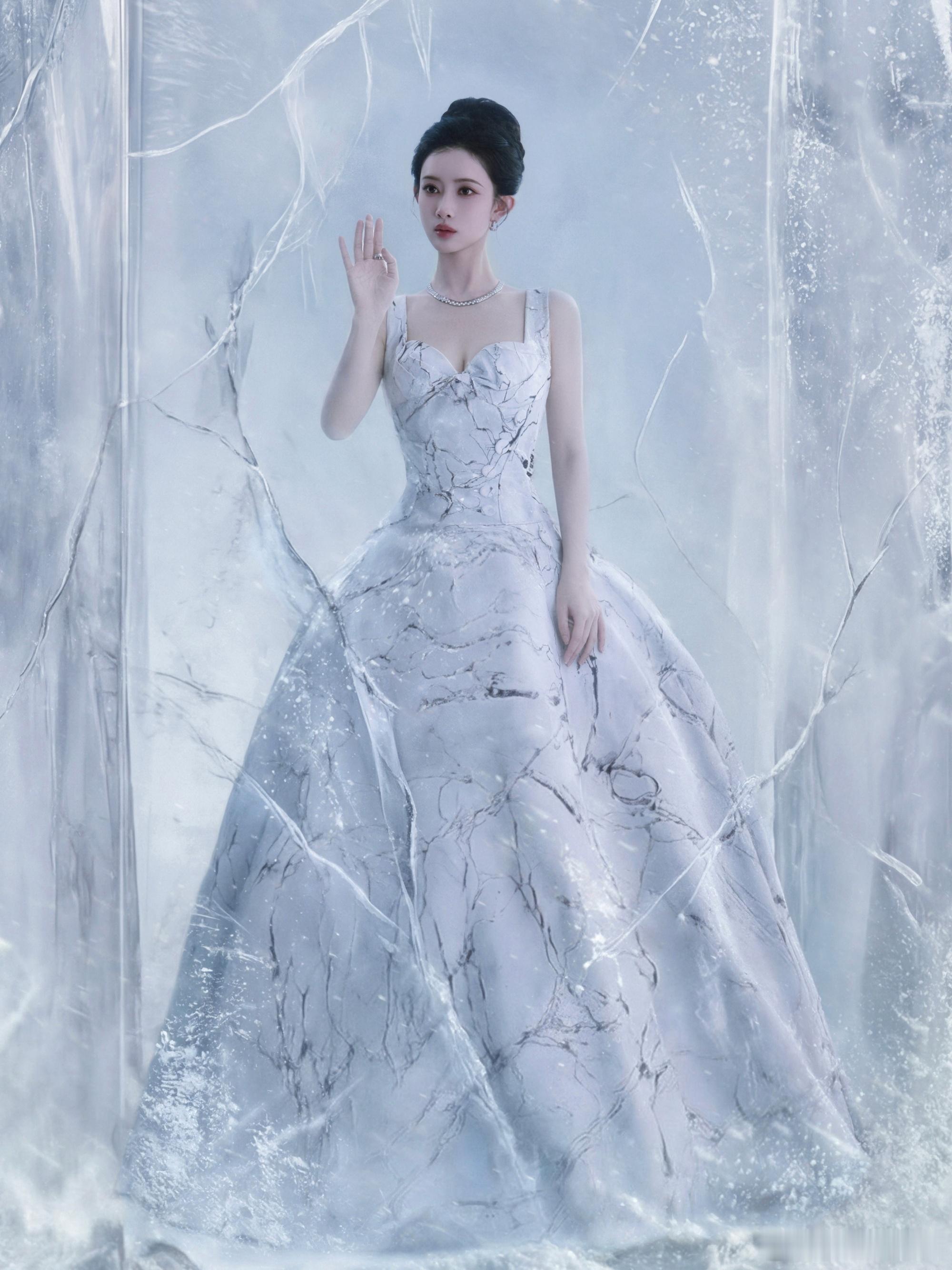 尖叫之夜出图孟子义造型来啦！好美的冰雪女王❄️❄️❄️