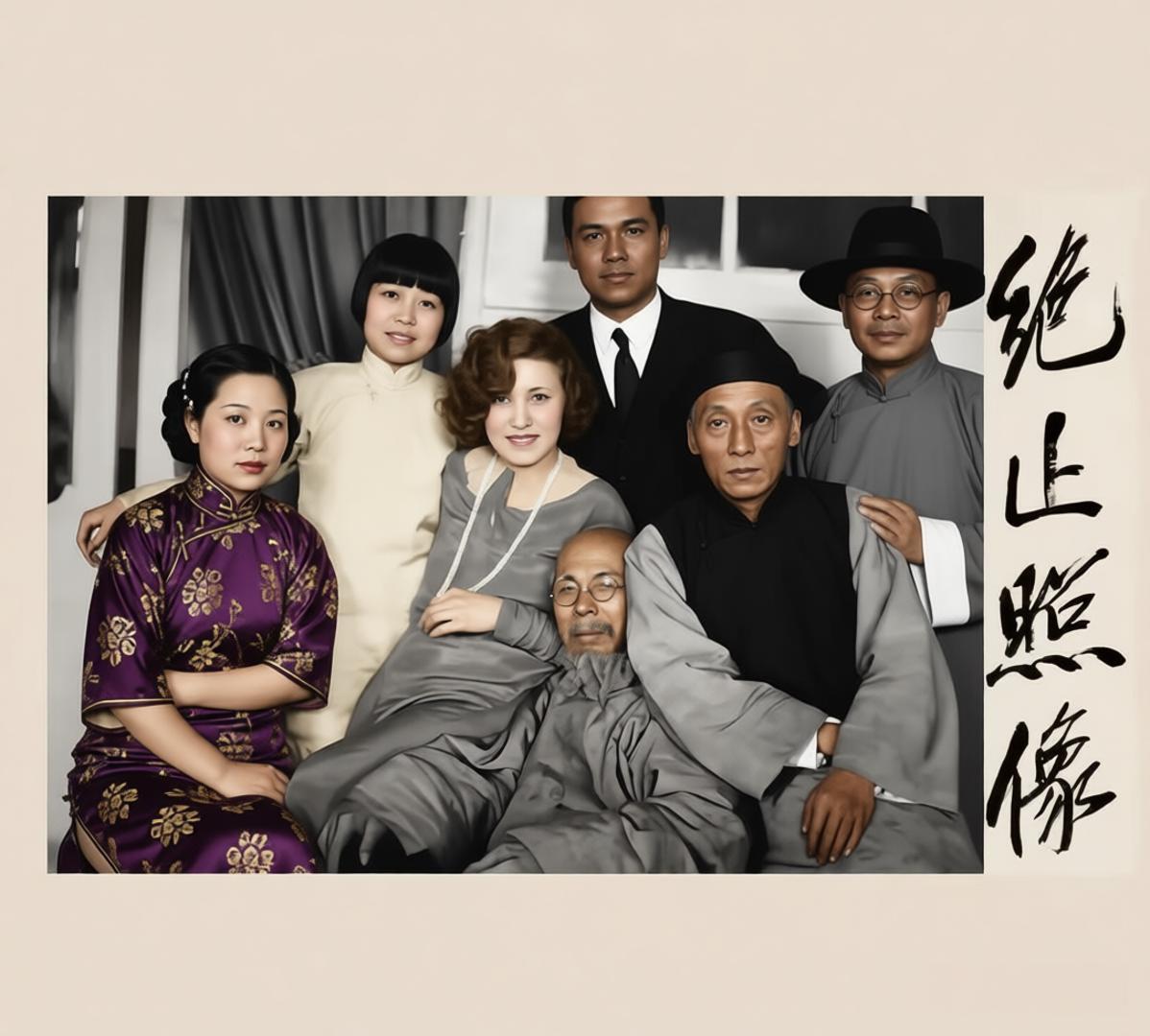 1931年3月12日晚，北平文艺界中一次氛围轻松的雅集。画面中央是时年67岁的国