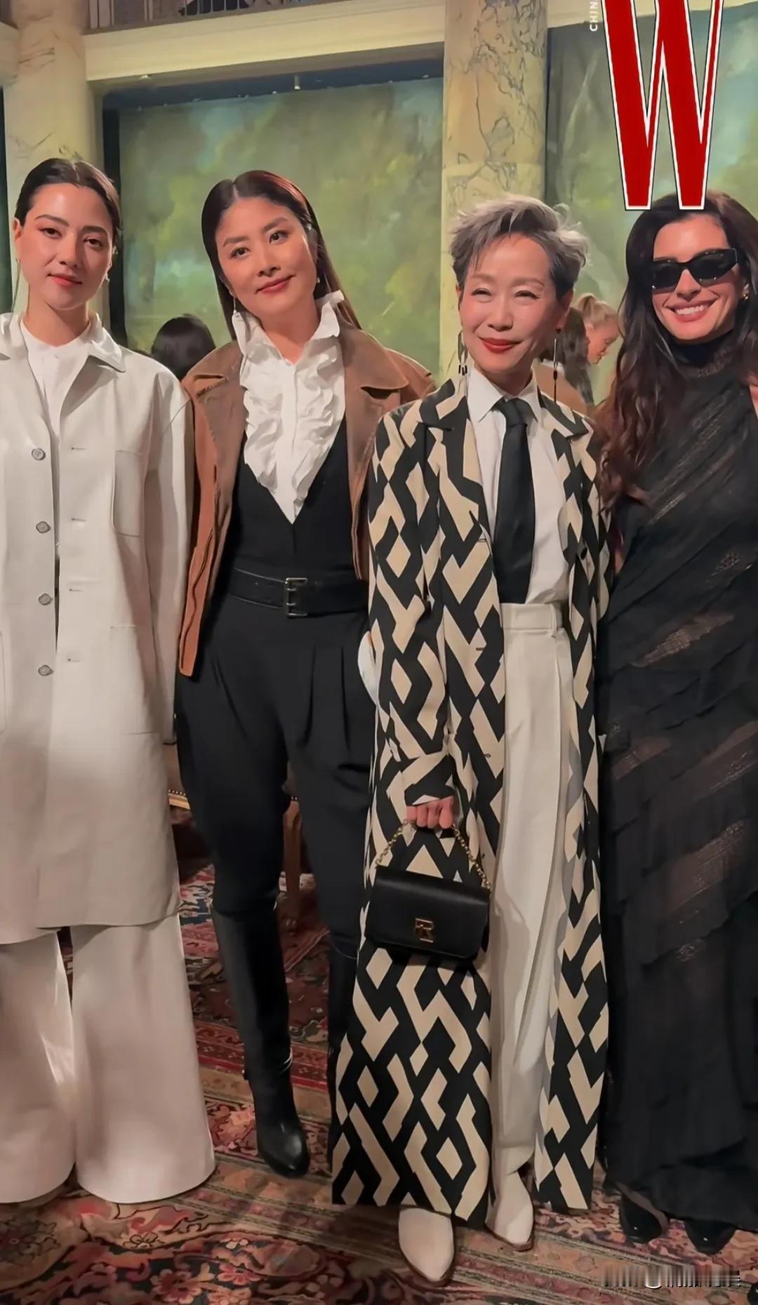 神奇了啊！居然是年纪最大的，看起来最美！陈慧琳，叶童，安妮海瑟薇，娜然一起在纽