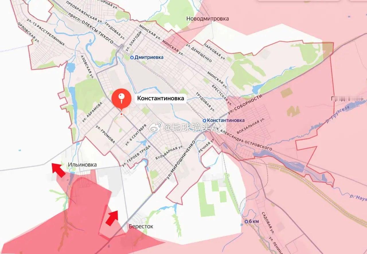 俄乌冲突俄军已对康斯坦丁诺夫卡构成包围之势。1月16日俄罗斯军队在多个战线推进