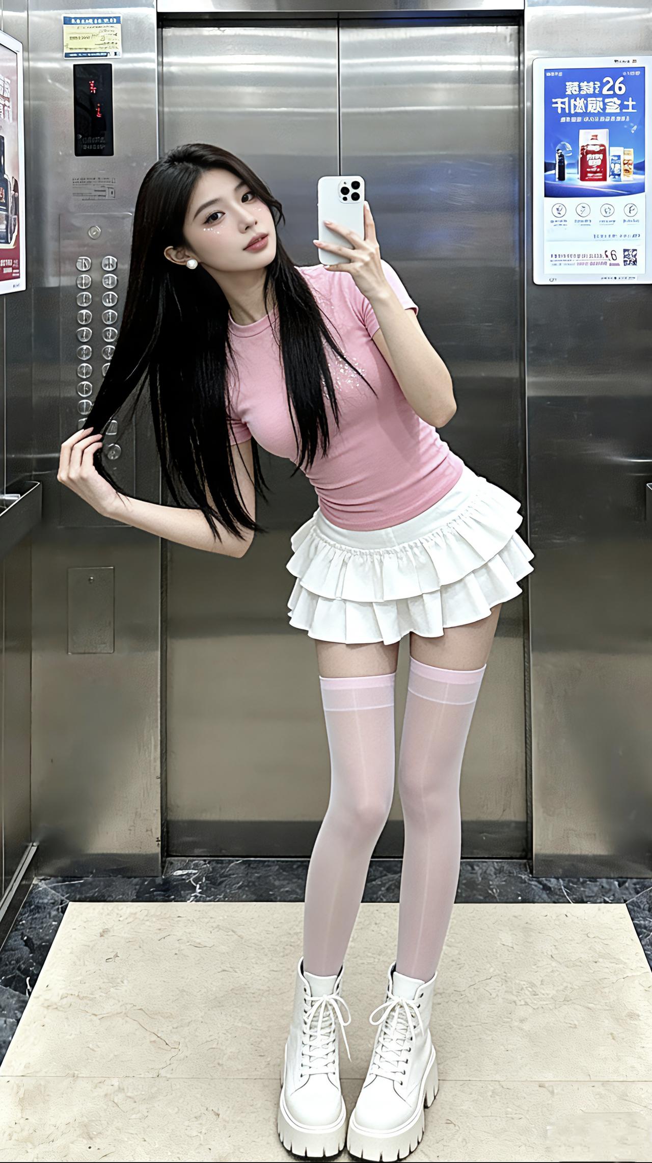 甜妹穿搭随意拍粉色系穿搭