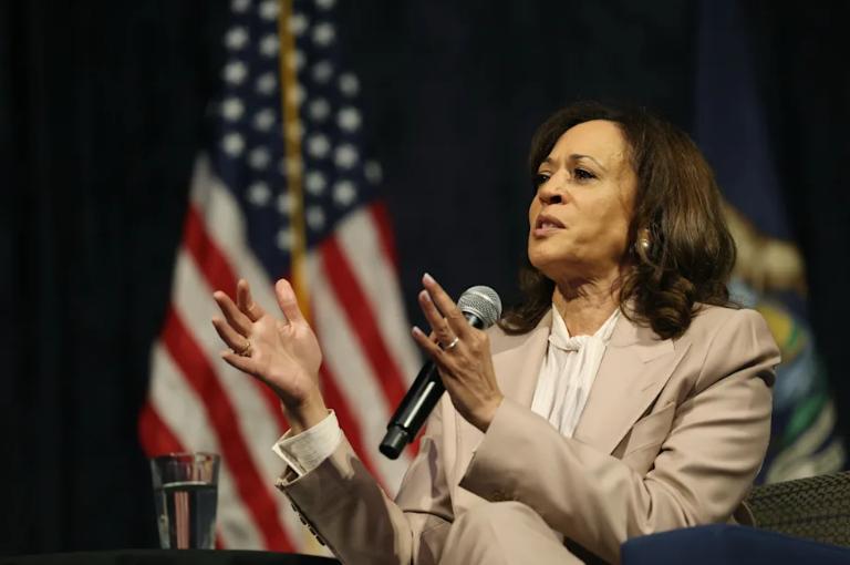 美国前女副总统哈里斯，直接把特朗普的“底裤”扒了个精光。4月18号那天，美国