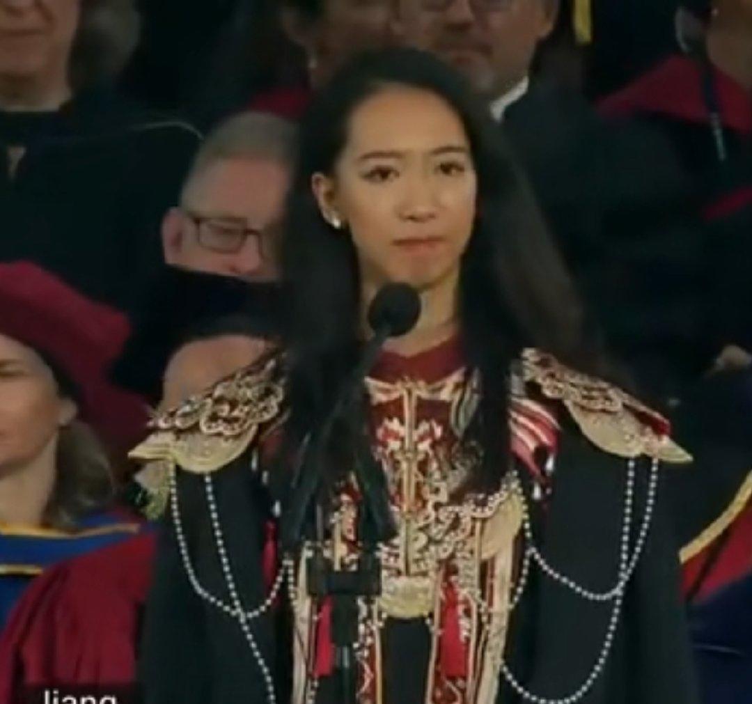 【琅河财经】哈佛毕业典礼首位中国女生演讲，观点是典型的“政治正确”，基本上是民主