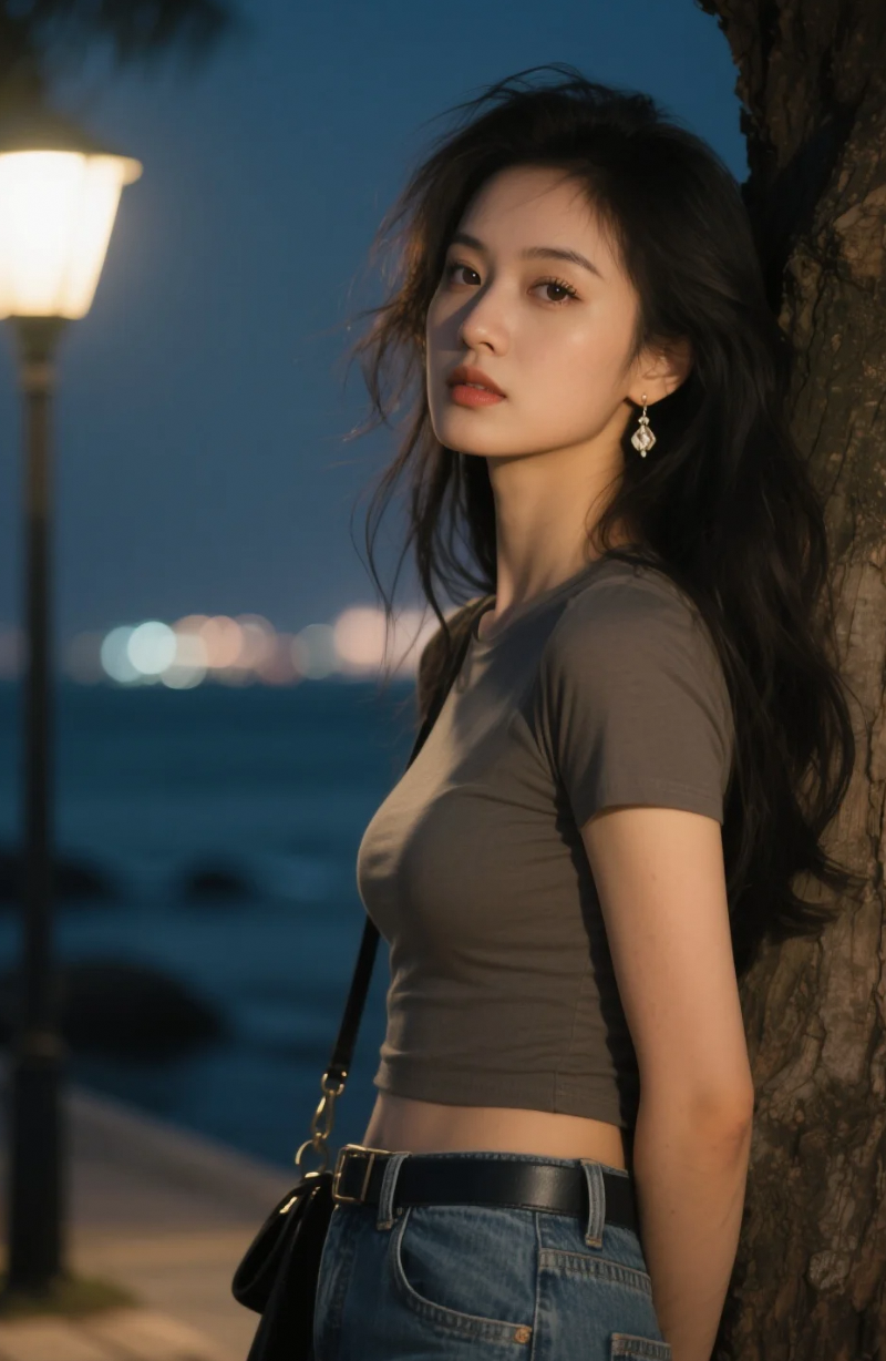 她说只是出来走走，却随手拍出了电影海报