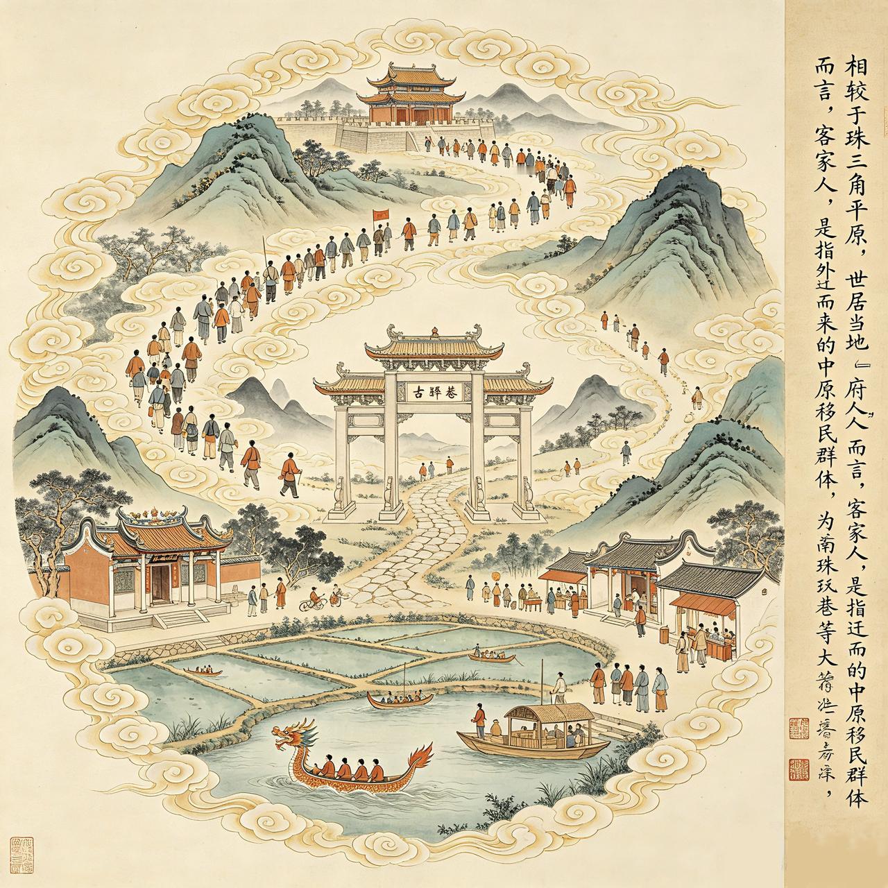 “广府人”(珠三角本地人)概念的产生，其实是基于，比照迁入珠三角地区的“客家人”