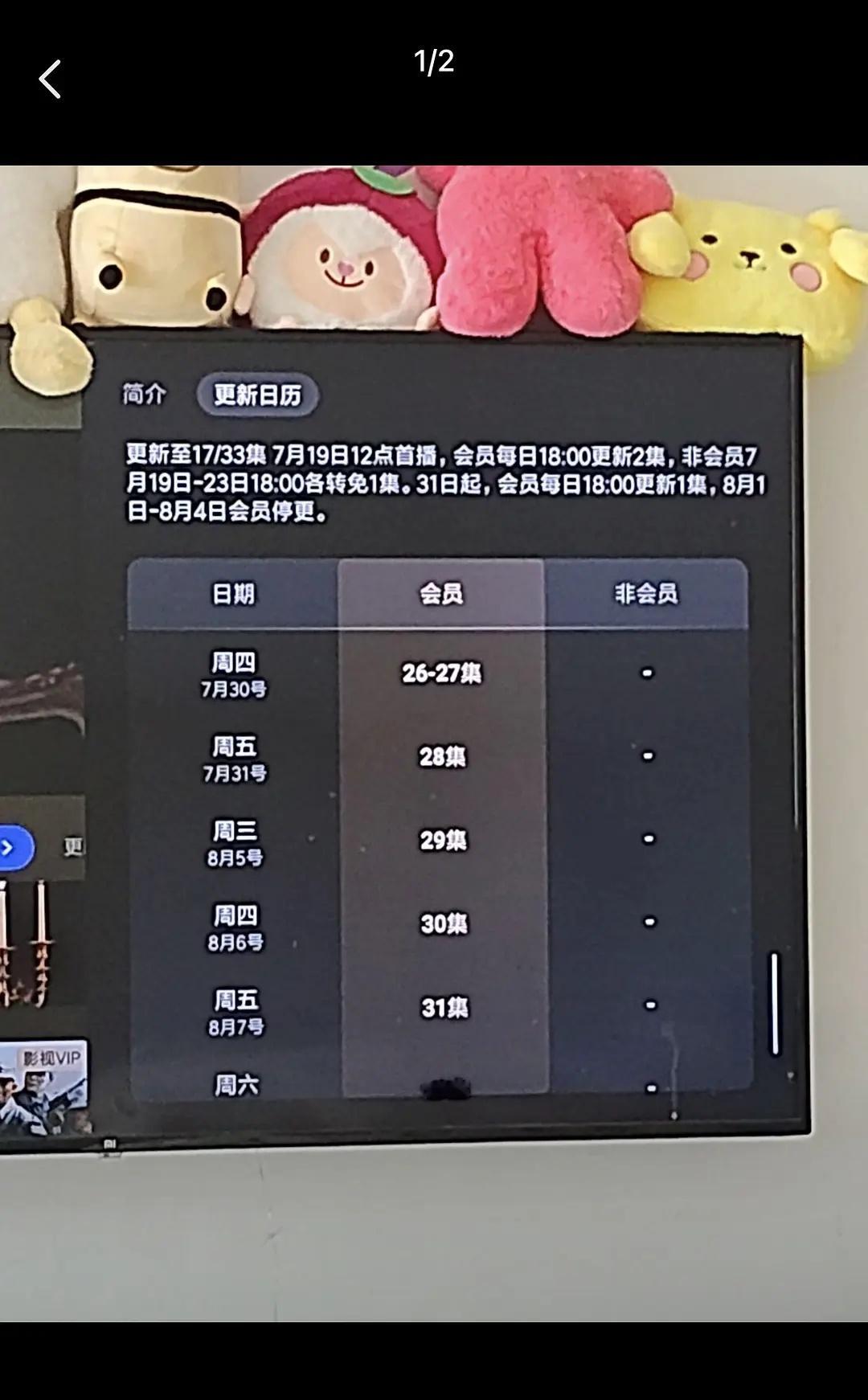 真的是31号就超点发卖啊？我看到🫘有人拍了电视端的更新日历13天就结束…