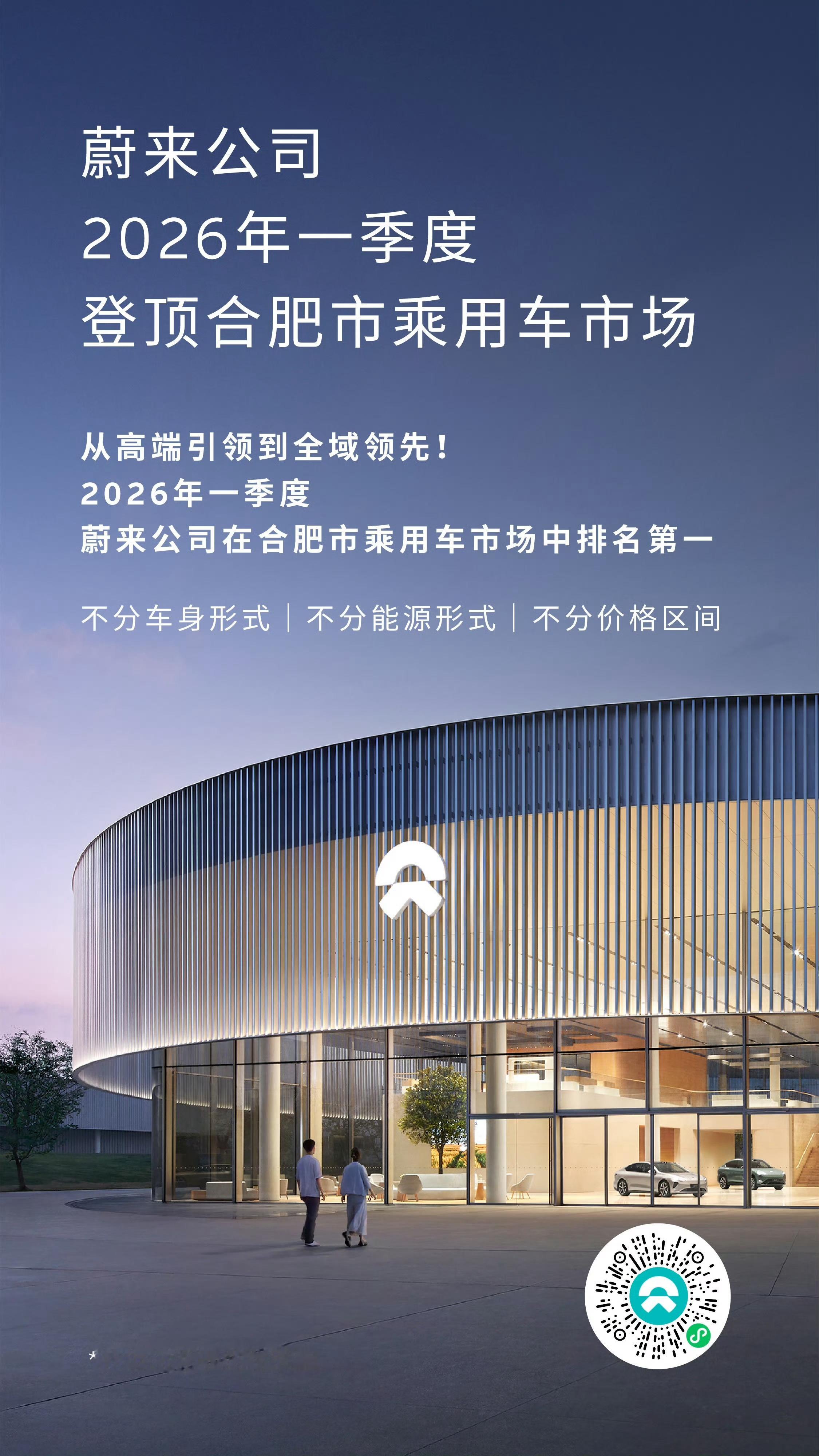 合肥人民真棒！蔚来公司2026年第一季度：不分车身形式意思是轿车、SUV、MP