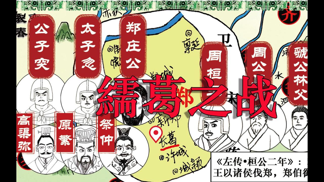 公元前707年周郑的繻葛之战，是春秋时代的标志性战役。此战中，郑军主将祝聃一箭射