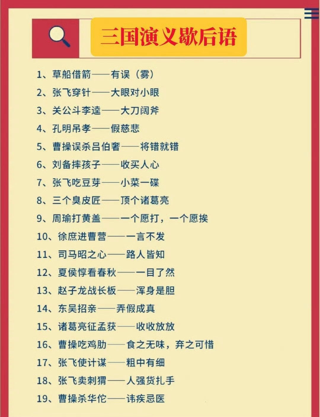 四大名著歇后语，有趣又涨知识！