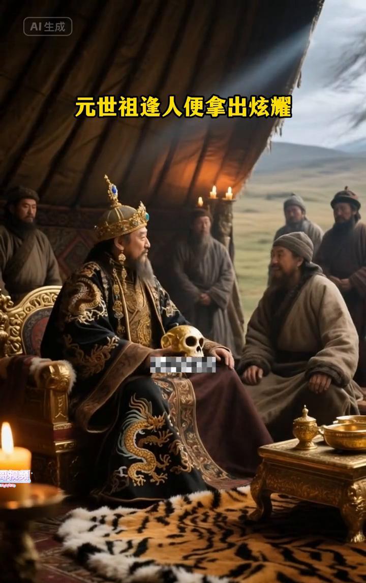 史上最惨皇帝"宋理宗"头骨被制成酒杯，忽必烈用它饮酒，元世祖逢人便拿出炫耀。朱元