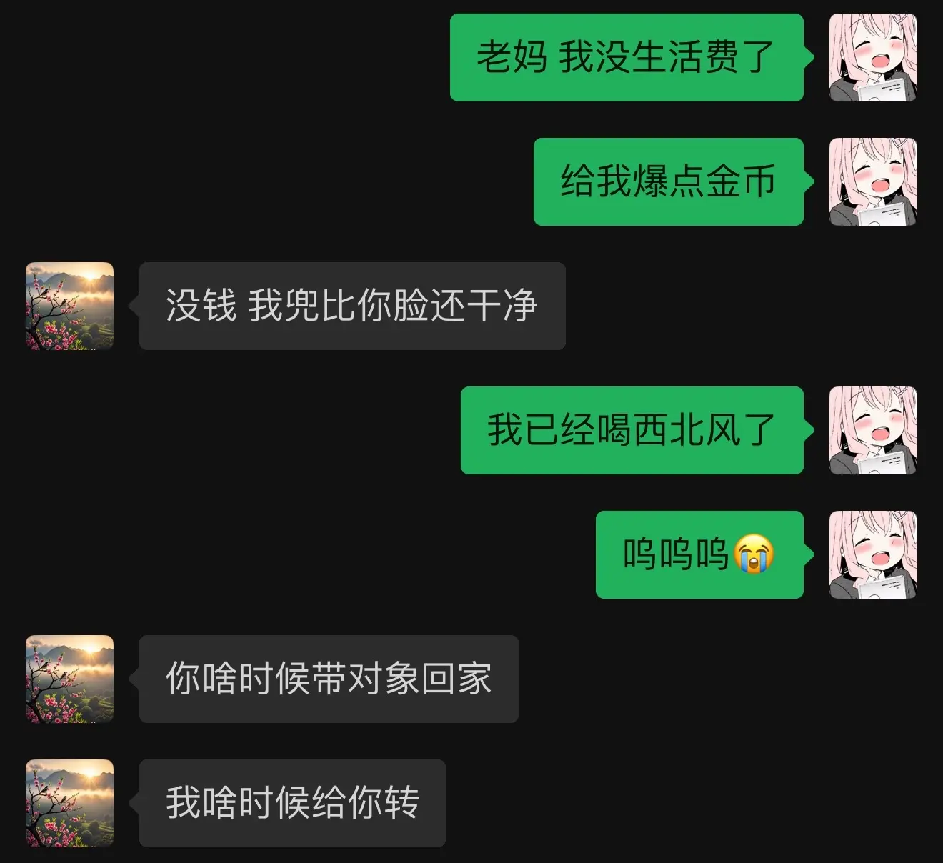 哈哈哈生活费有希望了