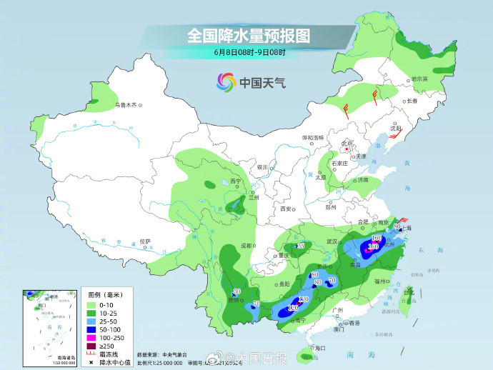 暴雨南袭！安徽江南大暴雨+淮北37℃高温‘冰火两重天’，高考次日天气疯狂