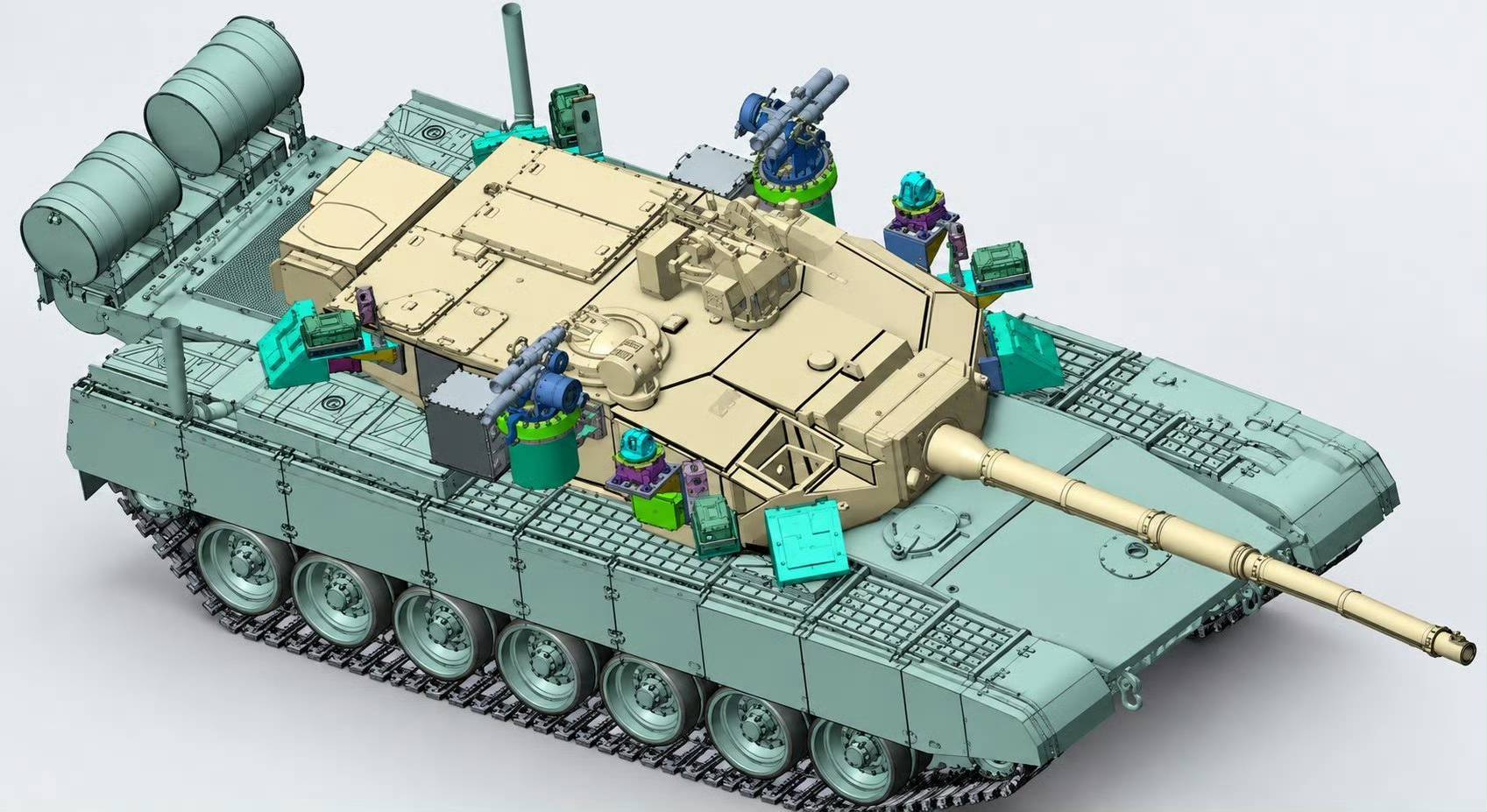 #全球武器装备盘点#安装主动防御系统的印度改进型“阿琼”Mk1主战坦克#每天认识一件兵器##烽火问鼎