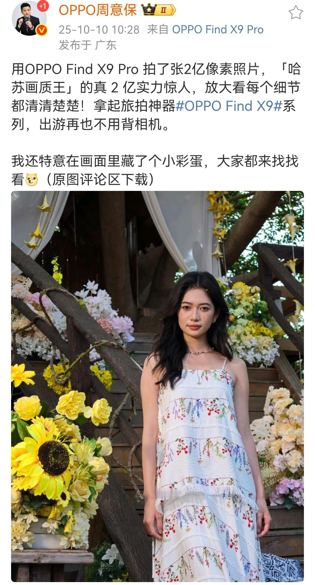 看周意保放的OPPOFindX9Pro拍的2亿像素照片，起初觉得平平无奇，