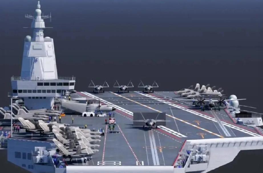 威武霸气的福建舰服役以来，首次从台湾海峡通过，12月16日，台湾省通报福建舰通过