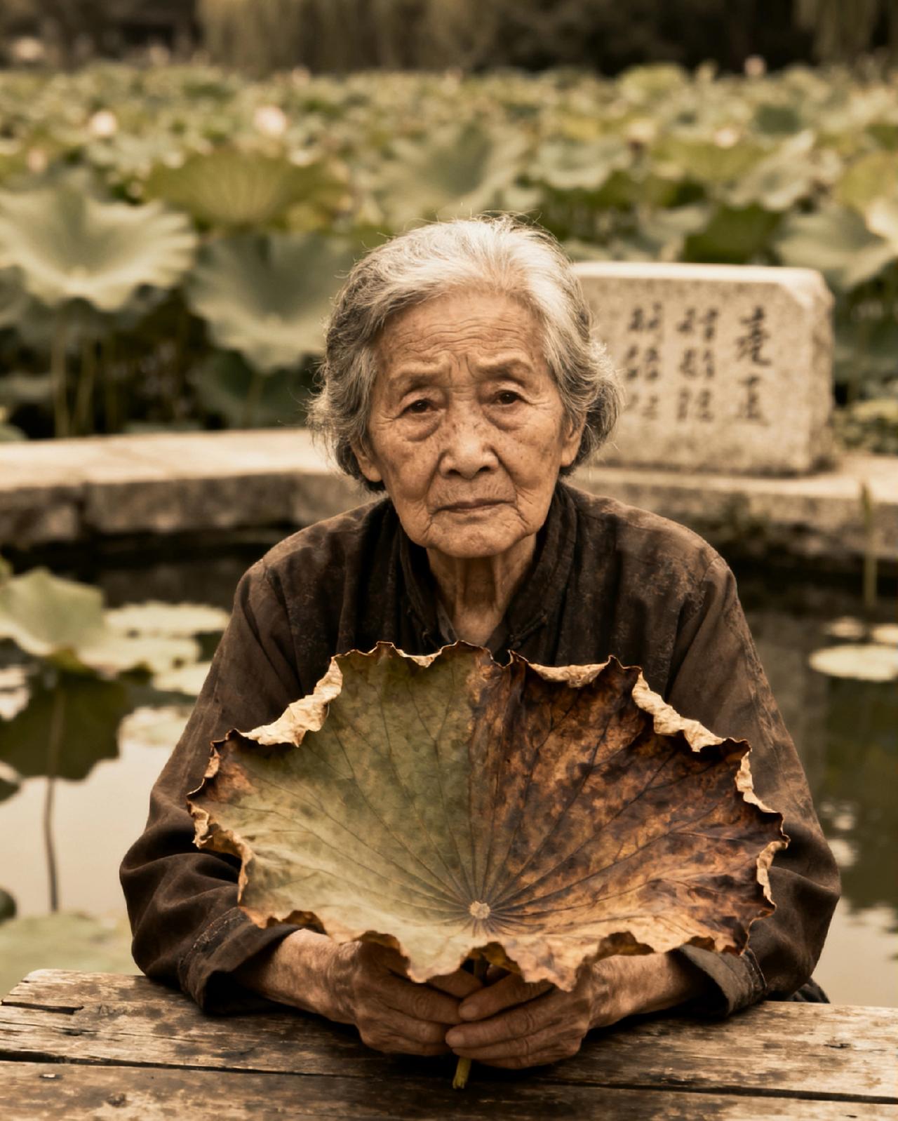 听奶奶说，曾经日本人打到他们村的时候，他们整个村里两三百个人都躲在莲藕塘里浓