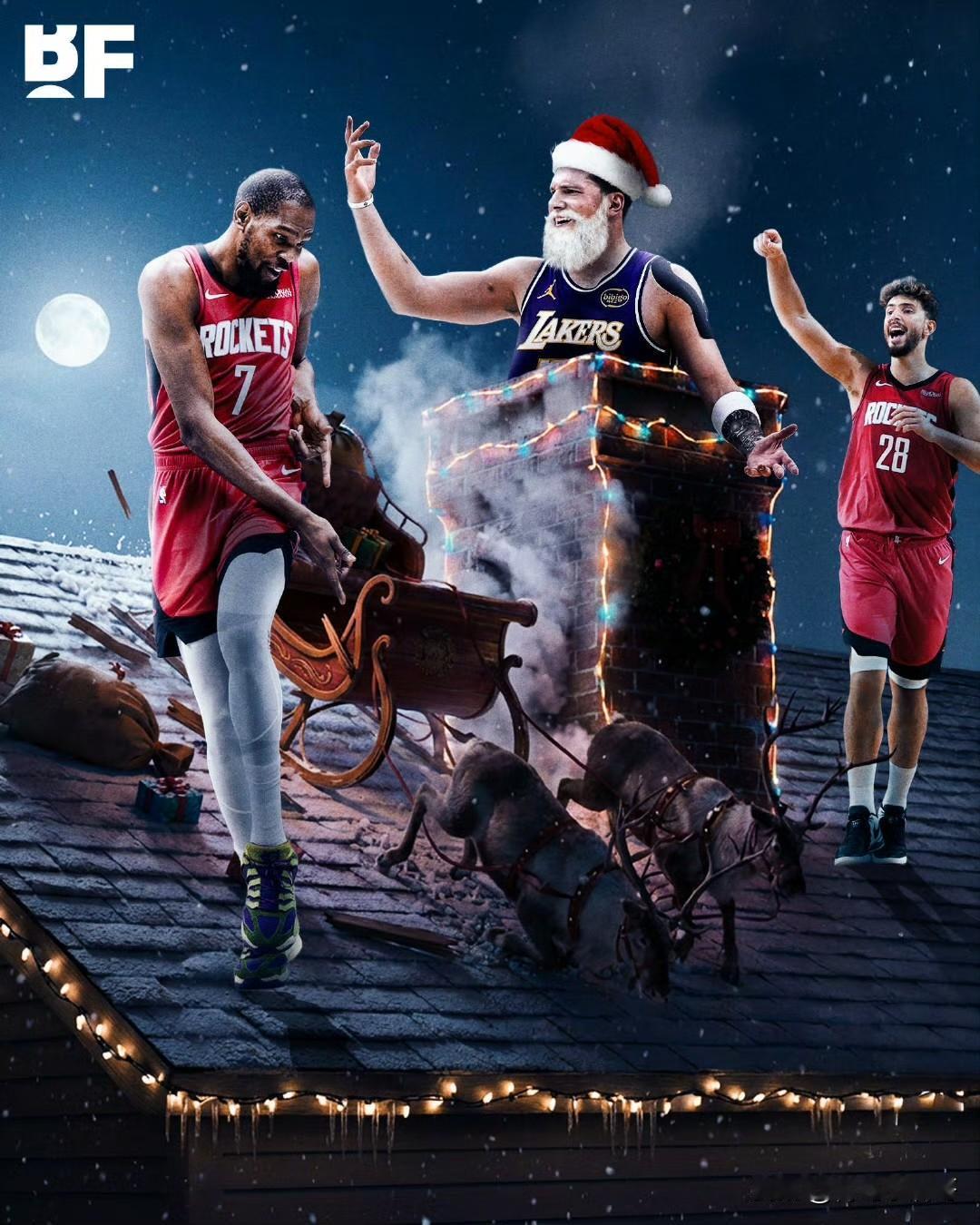 火箭炸湖了！！！湖人圣诞大战惨败火箭，遭遇三连败！在上午刚刚结束的一场比赛中