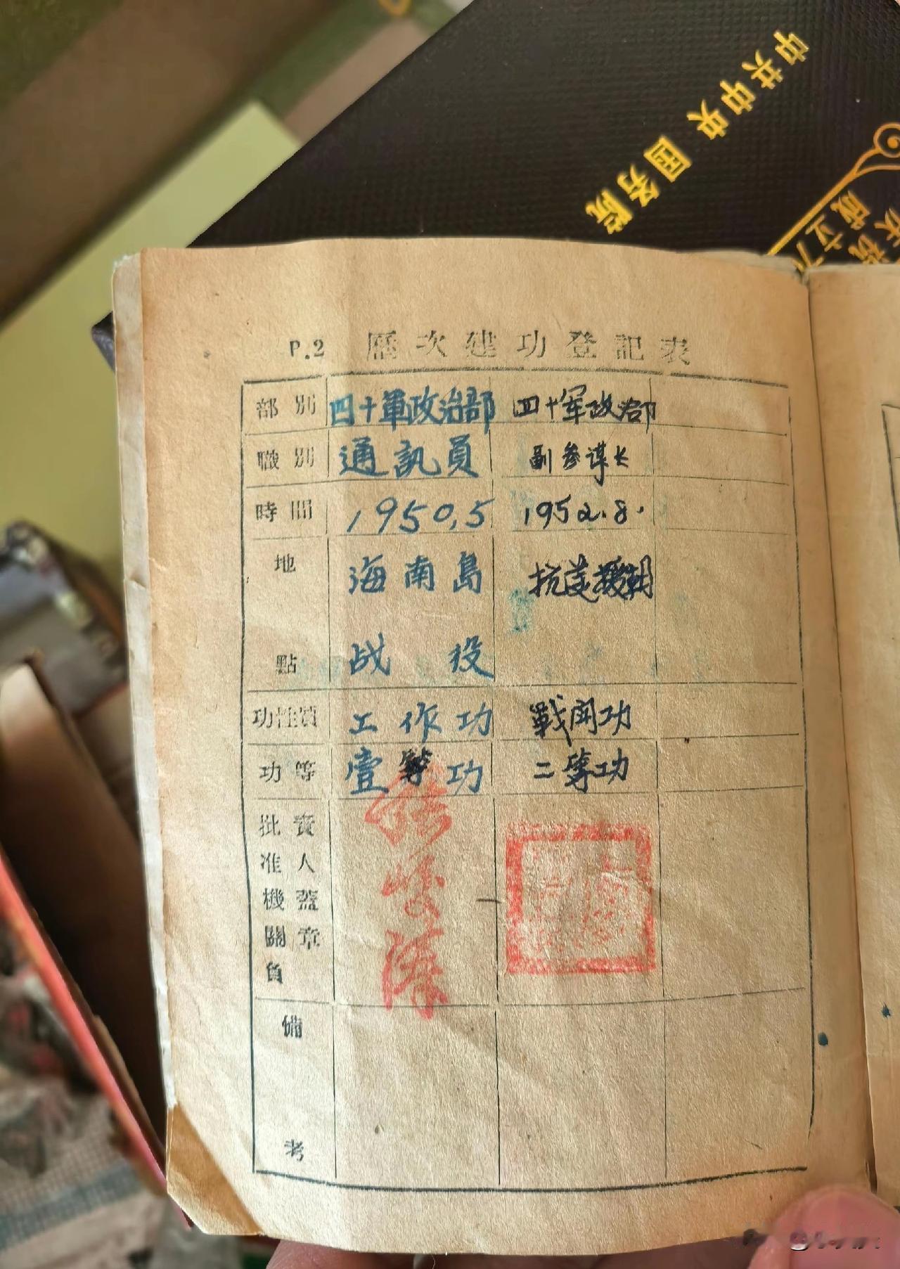 不懂问一下，我爷爷这个40军副参谋长是什么级别？