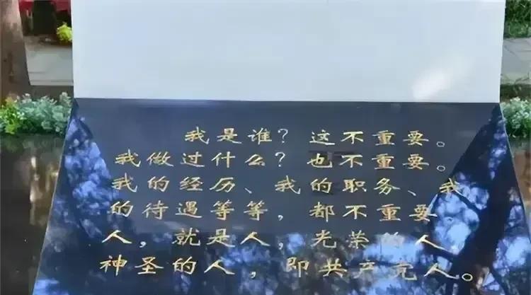 我是谁？这不重要。我做过什么？也不重要。我的经历、我的职务、我的待遇等等，