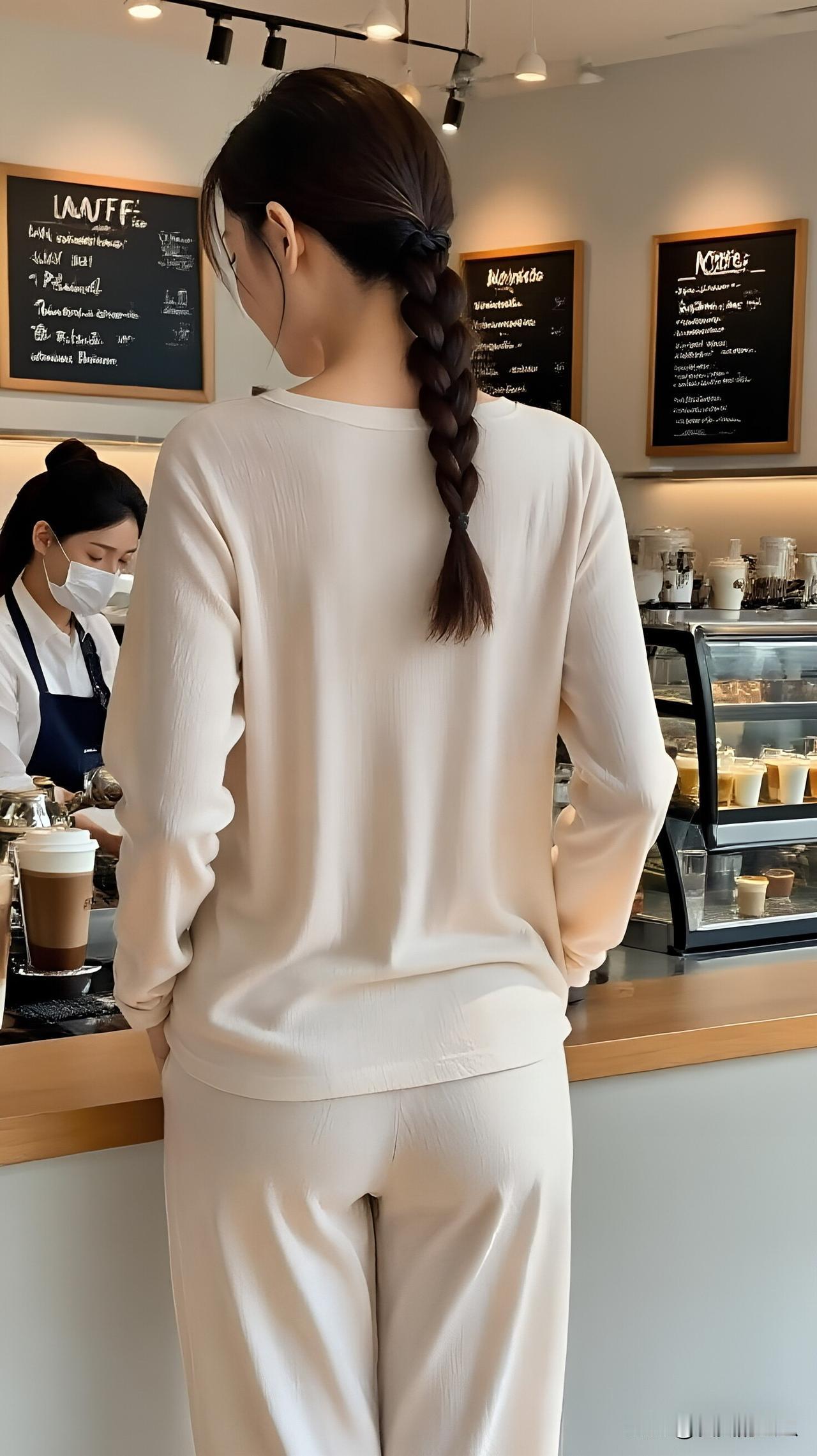 咖啡师与顾客的温馨互动，温暖的一天从一杯咖啡开始。